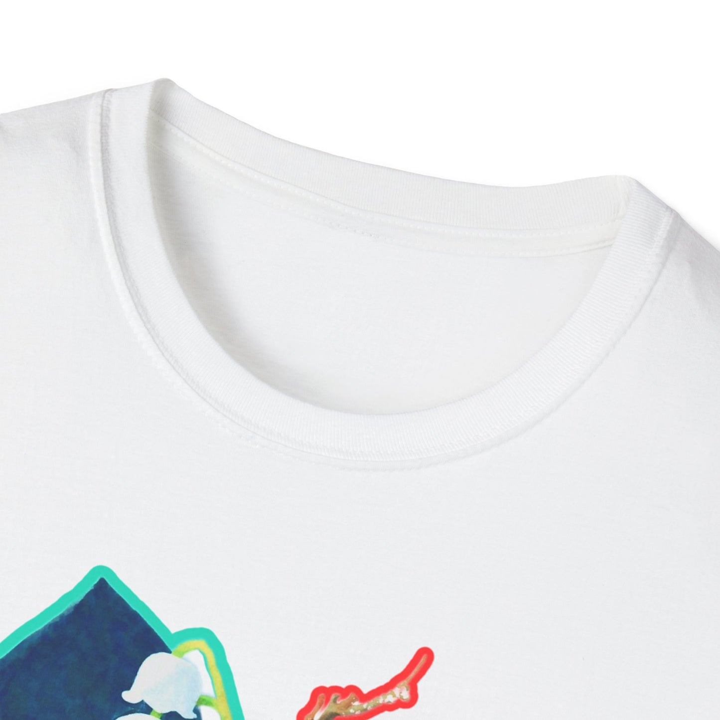 Artistic Unisex erased 5 Softstyle T-Shirt | Unique Graphic Tee, Gift for Art Lovers, Trendy Fashion, Everyday Wear, Creative Style