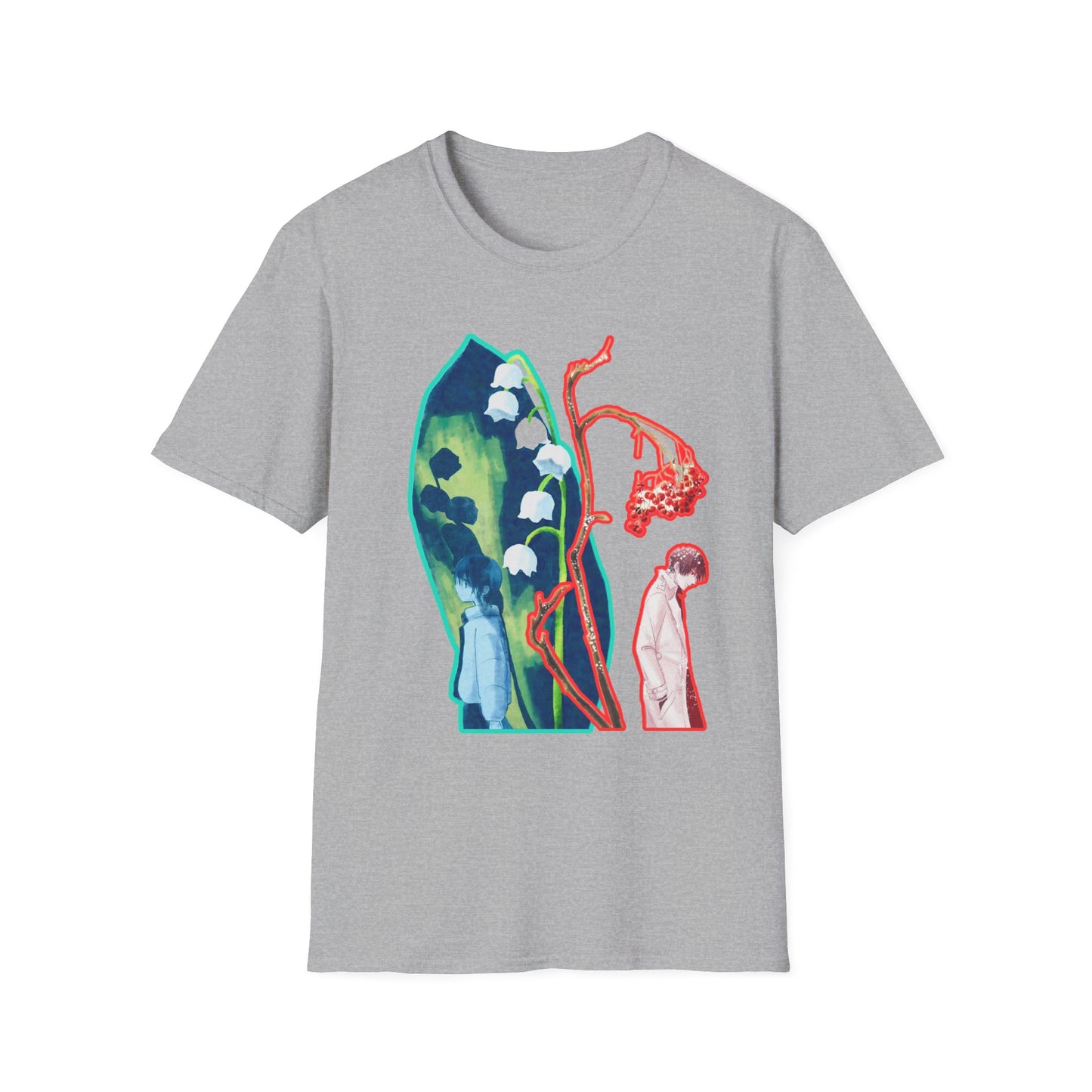 Artistic Unisex erased 5 Softstyle T-Shirt | Unique Graphic Tee, Gift for Art Lovers, Trendy Fashion, Everyday Wear, Creative Style