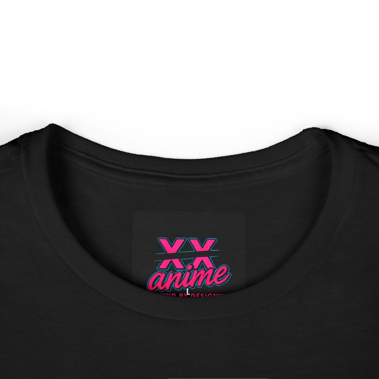 Anime-Inspired Women's Softstyle Tee, Casual Graphic Tee, Cute Character Shirt, Gift for Anime Fans, Everyday Wear, Pop Culture Apparel