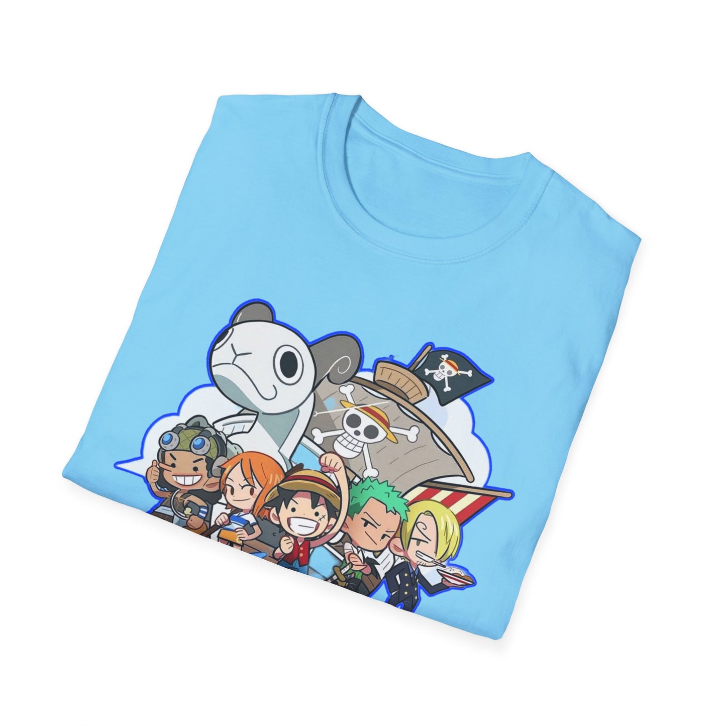 Cute Cartoon Character one piece 7 T-Shirt, Graphic Tee for Anime Lovers, Unisex Gift, Casual Wear, Softstyle Shirt