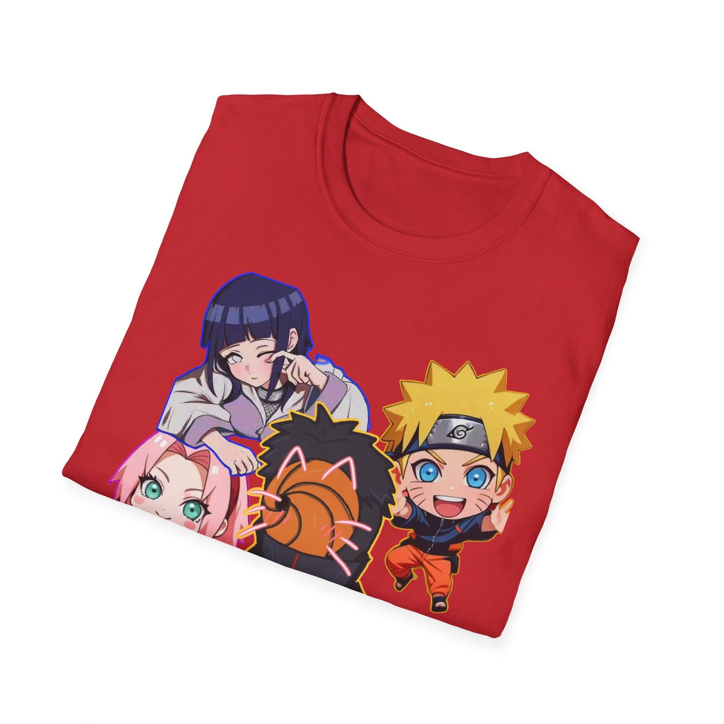 Anime Character Naruto 3T-Shirt, Softstyle Tee for Fans, Gift for Comic Lovers, Unisex Casual Shirt, Birthday Celebration Apparel, Otaku Fashion