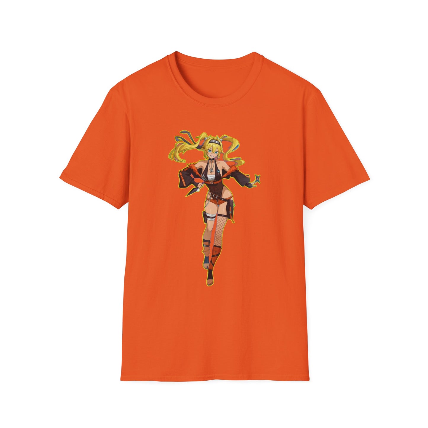Anime-Inspired Naruto 8 Unisex Softstyle T-Shirt, Casual Wear, Gifts for Gamers, Comic Con Apparel, Unique Fashion Statement