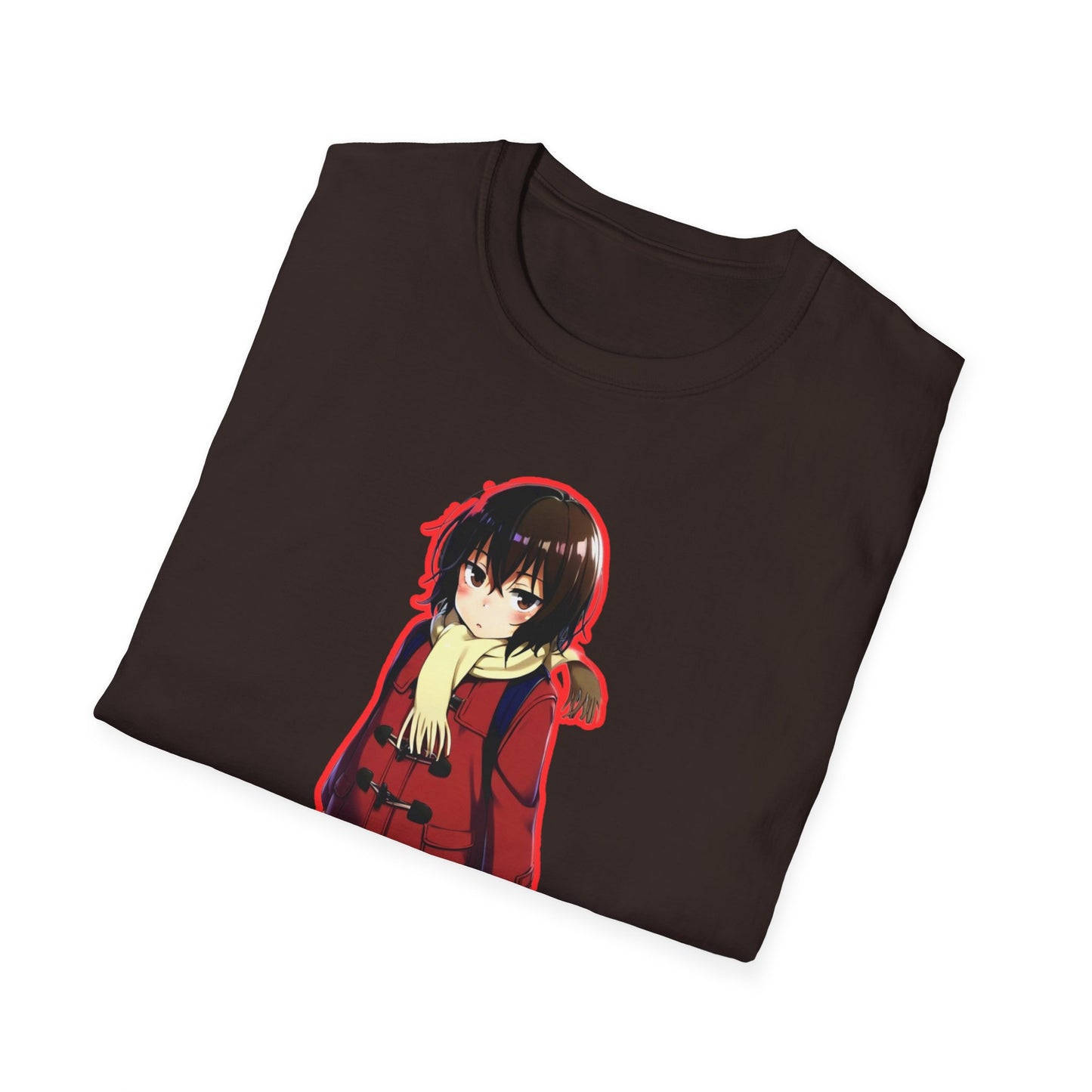 Cute Anime Graphic erased T-Shirt, Unisex Softstyle Tee for Fans, Cozy Everyday Wear, Perfect Gift for Teens, Anime Merchandise