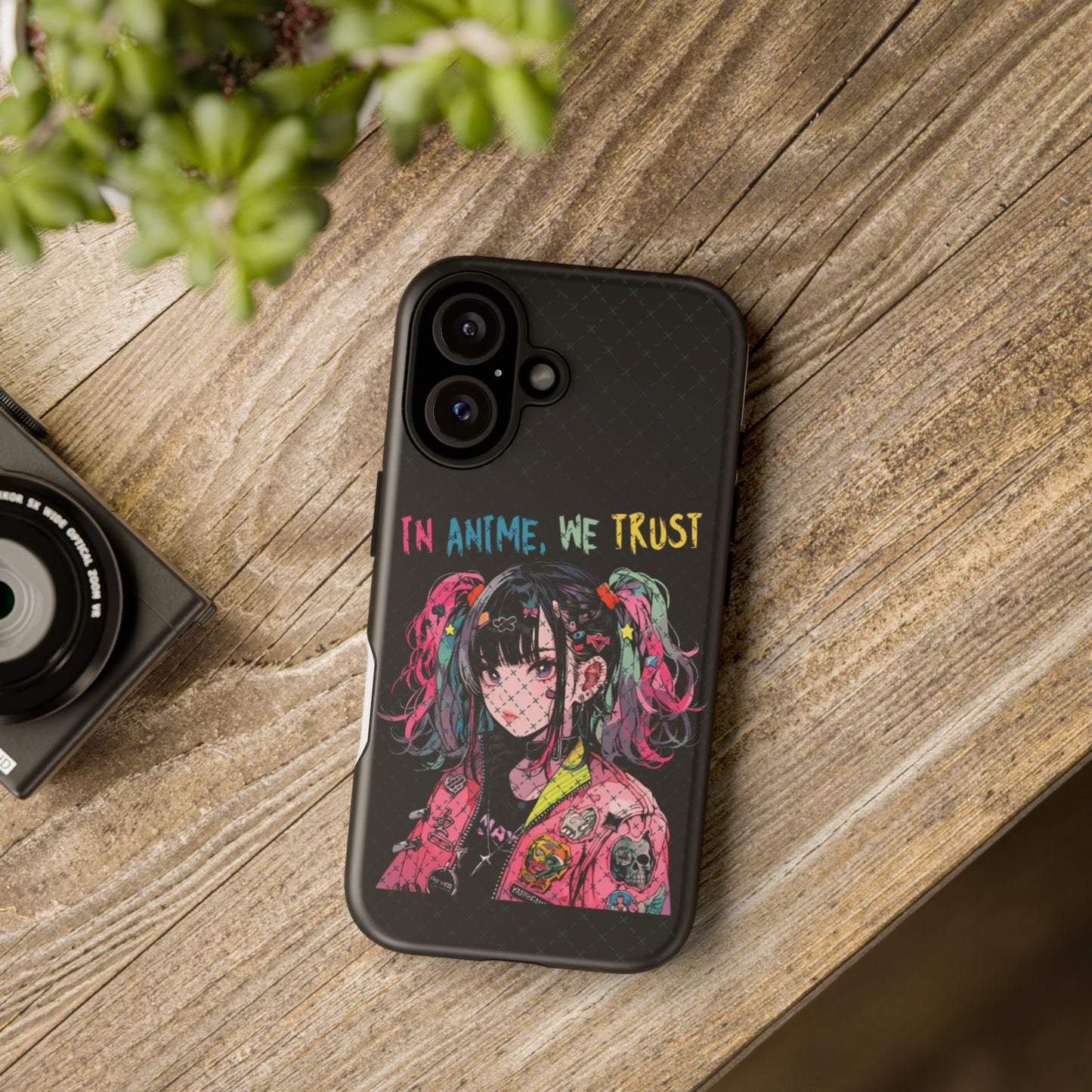 Anime Art Phone Case, Tough Cases, In Anime We Trust, Geek Gift, Aesthetic Phone Cover, Pop Culture Accessory