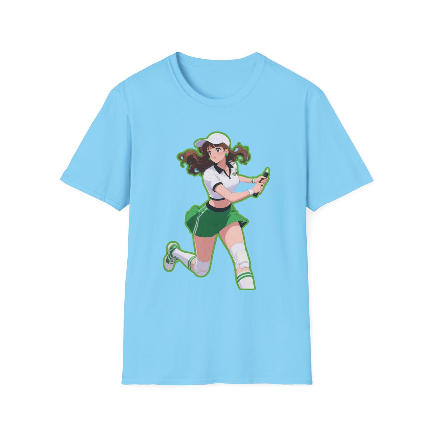 Playful Anime sailor moon 4 Character T-Shirt, Unisex Softstyle Tee, Casual Graphic Shirt, Gift for Anime Lovers, Fun Everyday Wear, Otaku Merchandise