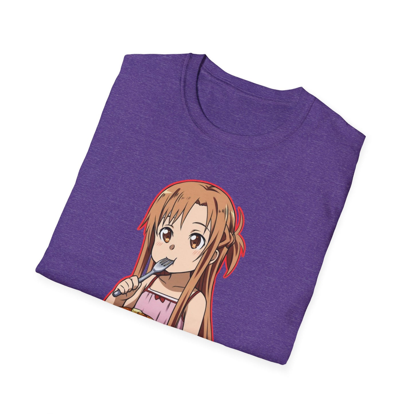 Anime Character Pancakes sao Unisex Softstyle T-Shirt, Cute Graphic Tee, Gift for Fans, Casual Wear, Cosplay Event