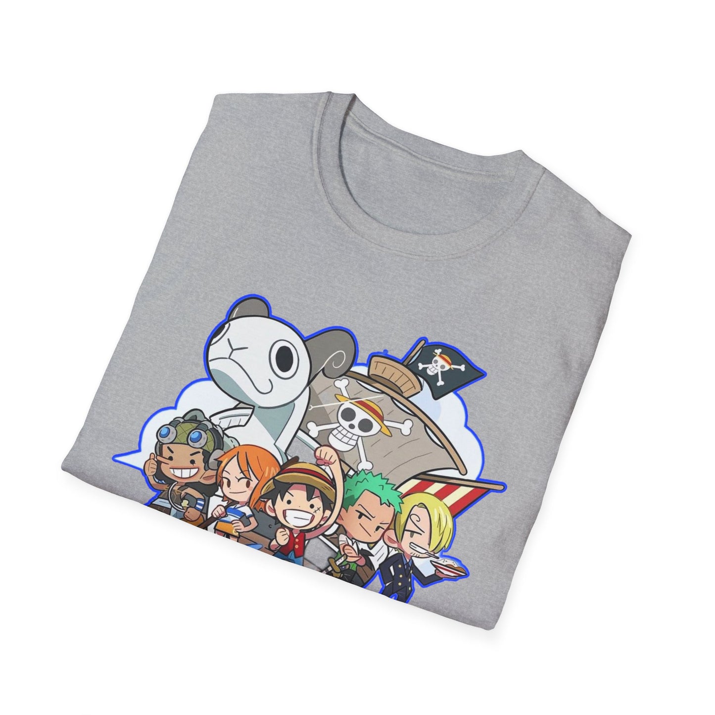 Cute Cartoon Character one piece 7 T-Shirt, Graphic Tee for Anime Lovers, Unisex Gift, Casual Wear, Softstyle Shirt