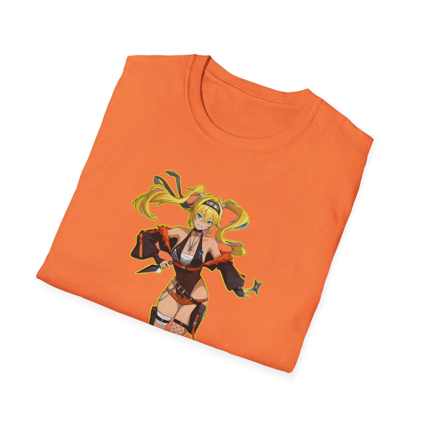 Anime-Inspired Naruto 8 Unisex Softstyle T-Shirt, Casual Wear, Gifts for Gamers, Comic Con Apparel, Unique Fashion Statement