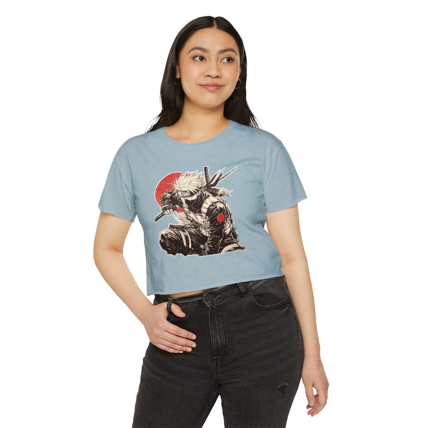 Anime-Inspired Women's naruto 2 Festival Crop Top, Trendy Crop Top, Cute Streetwear, Gift for Anime Lovers, Summer Festival Outfit, Edgy Anime Tee