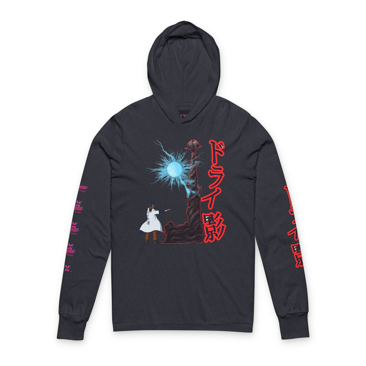 Anime-Inspired drykage Unisex Hooded Long Sleeve Tee, Graphic Tee, Streetwear, Casual Wear, Gift for Anime Lovers