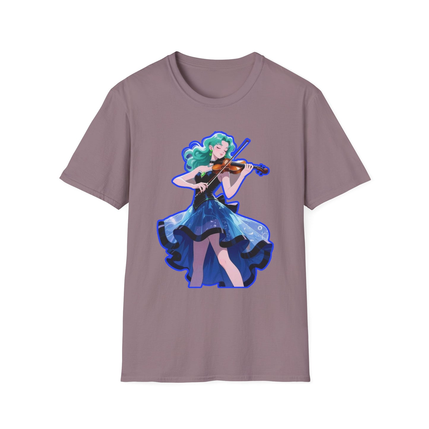 Enchanting Violinist sailor moon 7 Unisex Softstyle T-Shirt, Music Lover Gift, Casual Wear, Concert Tee, Artistic Apparel