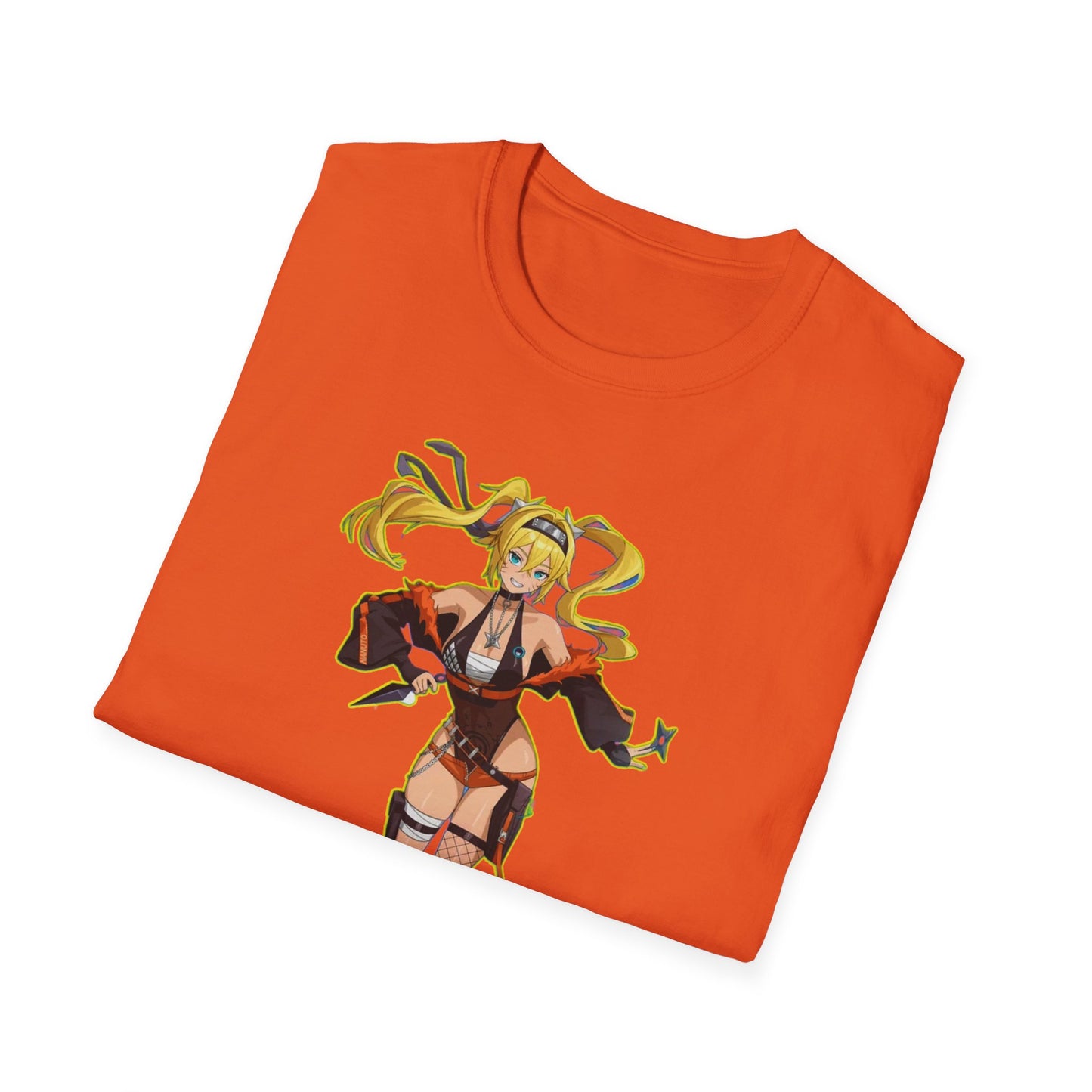 Anime-Inspired Naruto 8 Unisex Softstyle T-Shirt, Casual Wear, Gifts for Gamers, Comic Con Apparel, Unique Fashion Statement
