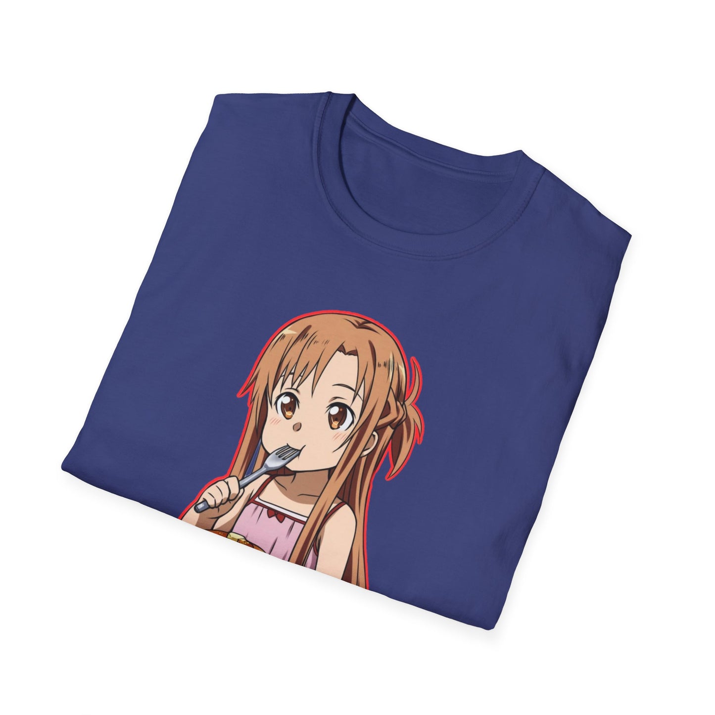Anime Character Pancakes sao Unisex Softstyle T-Shirt, Cute Graphic Tee, Gift for Fans, Casual Wear, Cosplay Event