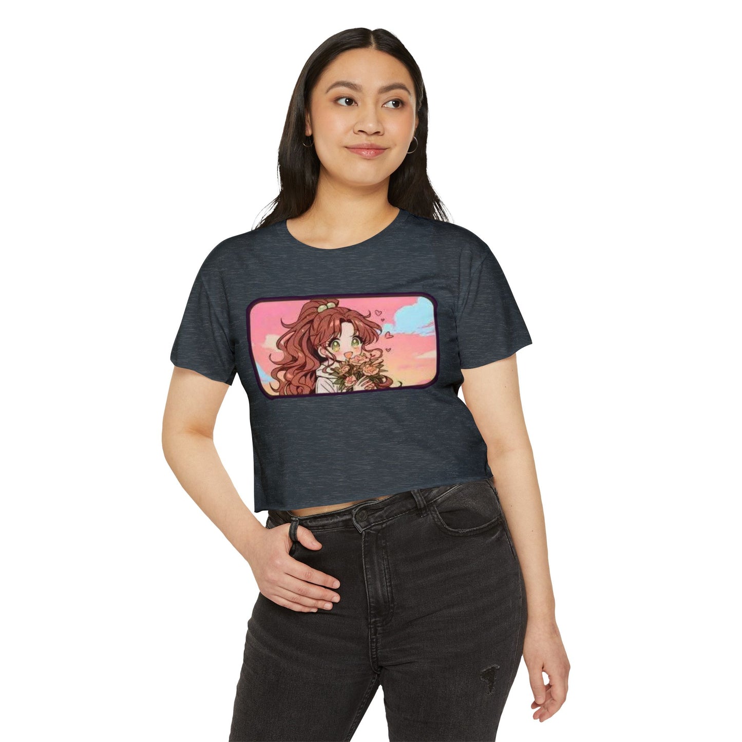 Boho Floral sailor moon 9 Women's Crop Top, Festival Wear, Summer Fashion, Cute Top, Gift for Her