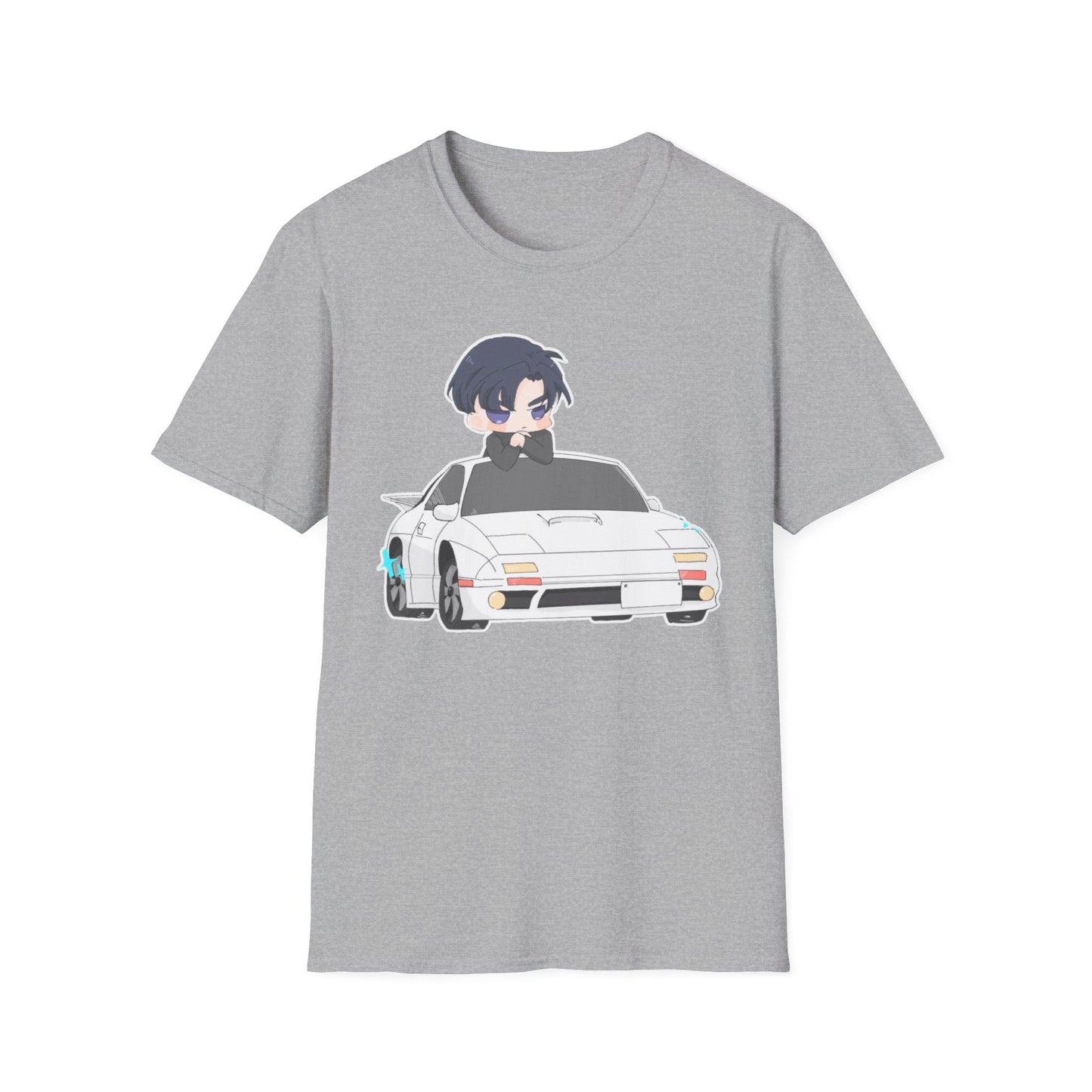 Anime Car initial D 4 Chibi T-Shirt, Unisex Graphic Tee, Cool Gift for Car Lovers, Casual Wear, Streetwear Style