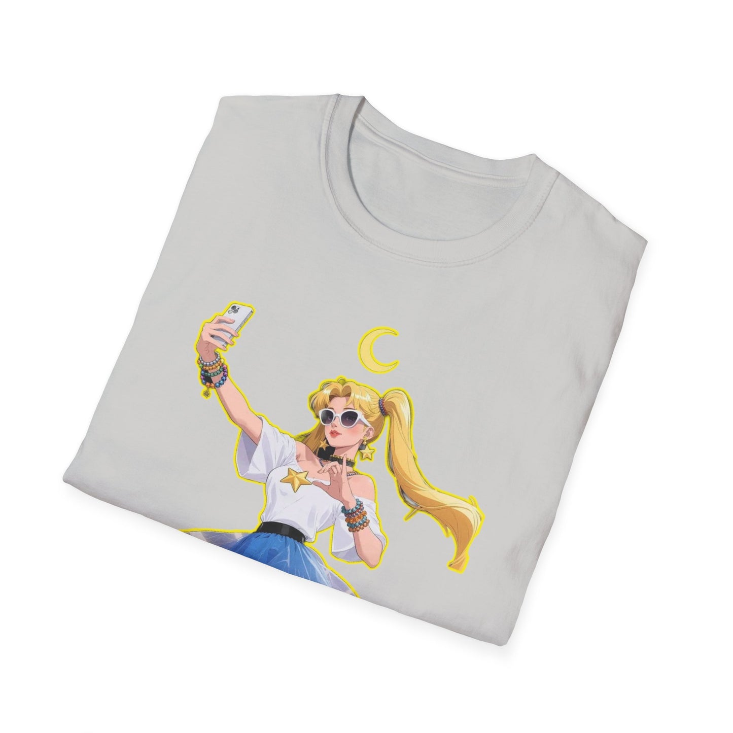 Moonlit Selfie sailor moon Unisex T-Shirt – Fun, Relatable, Casual Wear for Anime Fans, Gifts for Birthdays, Cosplay Events, or Everyday Comfort