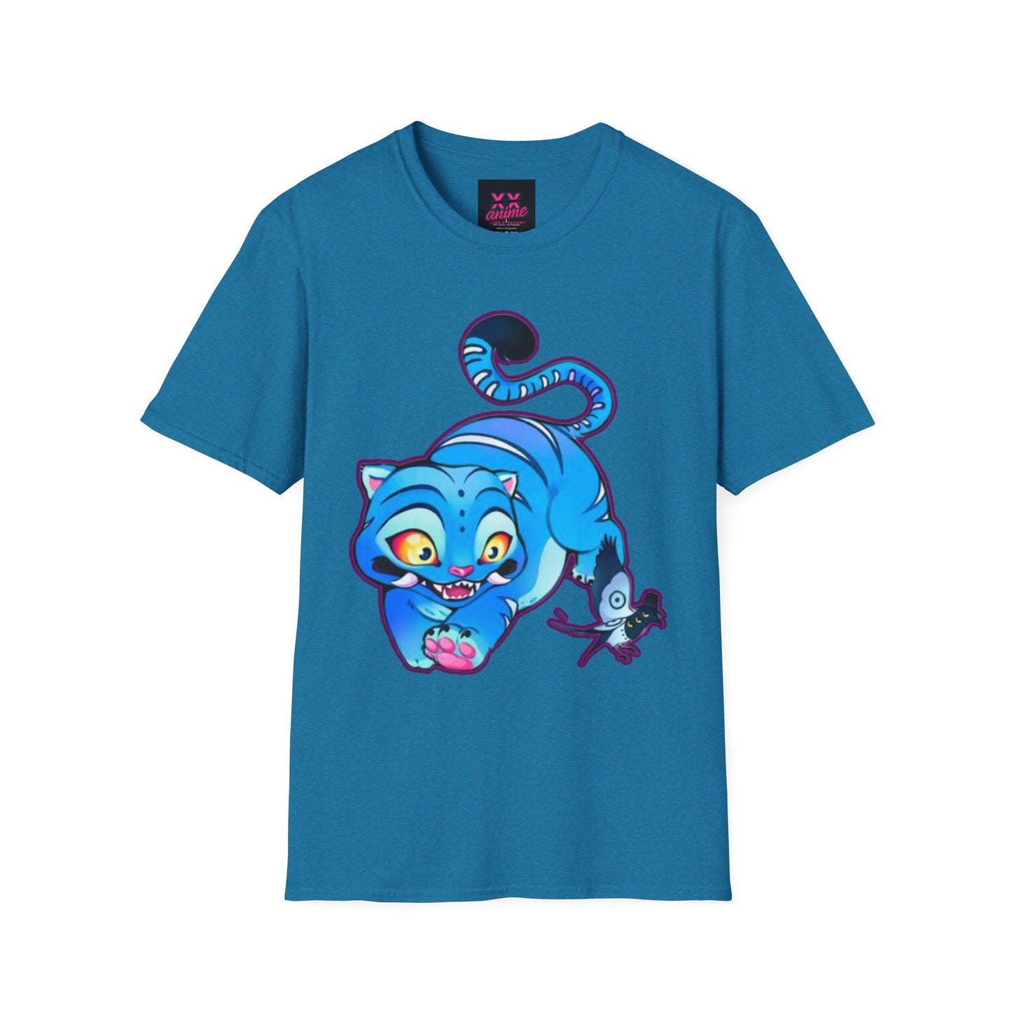 Playful Anime idol tiger Unisex T-Shirt, Cute Cat Design, Gift for Anime Lovers, Casual Wear, Summer Outfit, Unique Graphic Tee