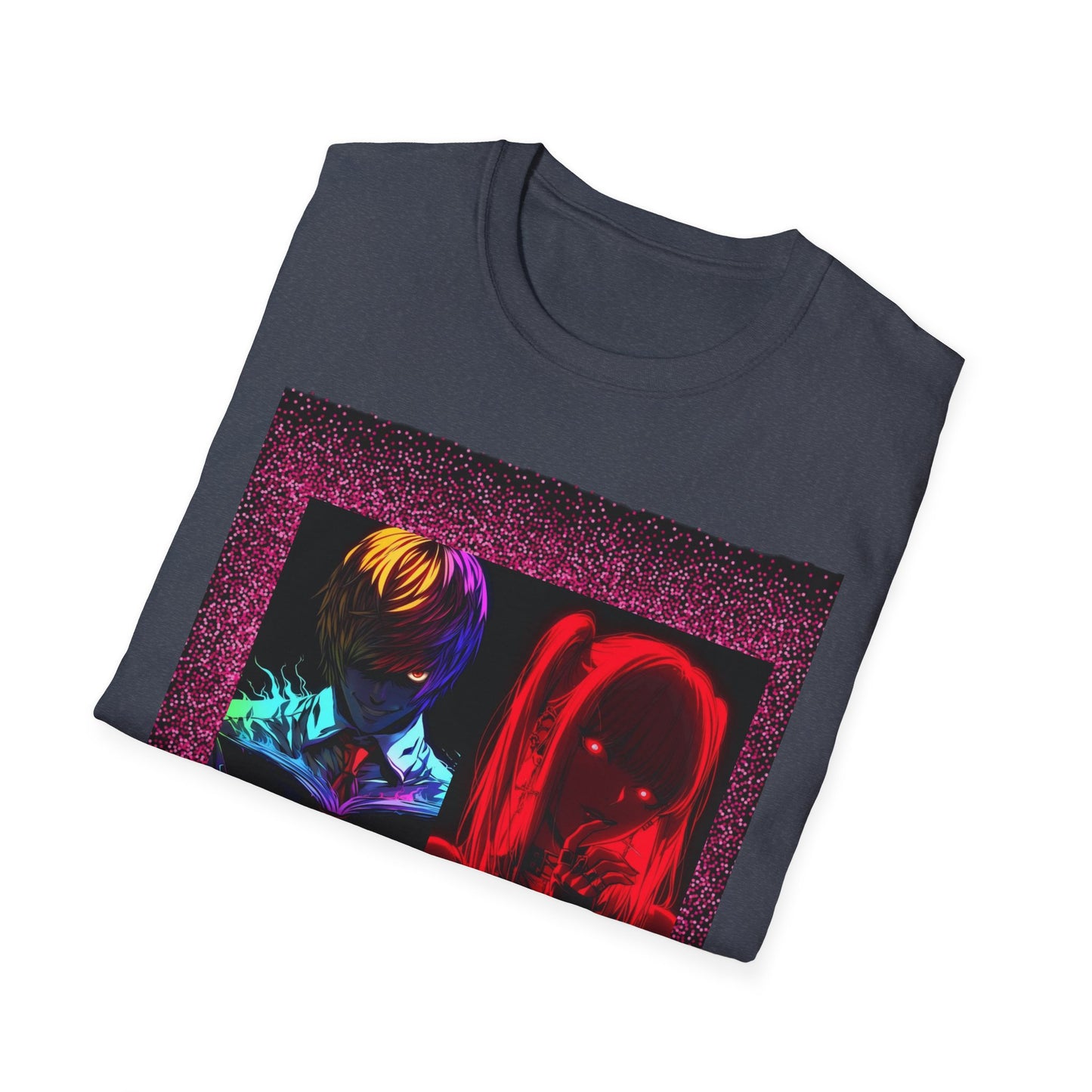 Dn Vibrant Graphic Tee: Unisex Softstyle T-Shirt, Retro Art Shirt, Casual Wear, Gift for Anime Lovers, Statement T-Shirt