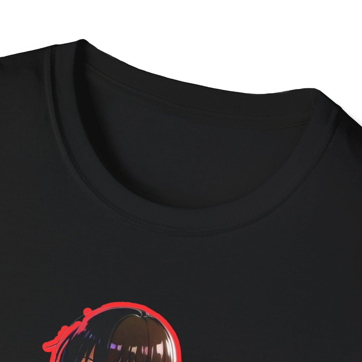 Cute Anime Graphic erased T-Shirt, Unisex Softstyle Tee for Fans, Cozy Everyday Wear, Perfect Gift for Teens, Anime Merchandise