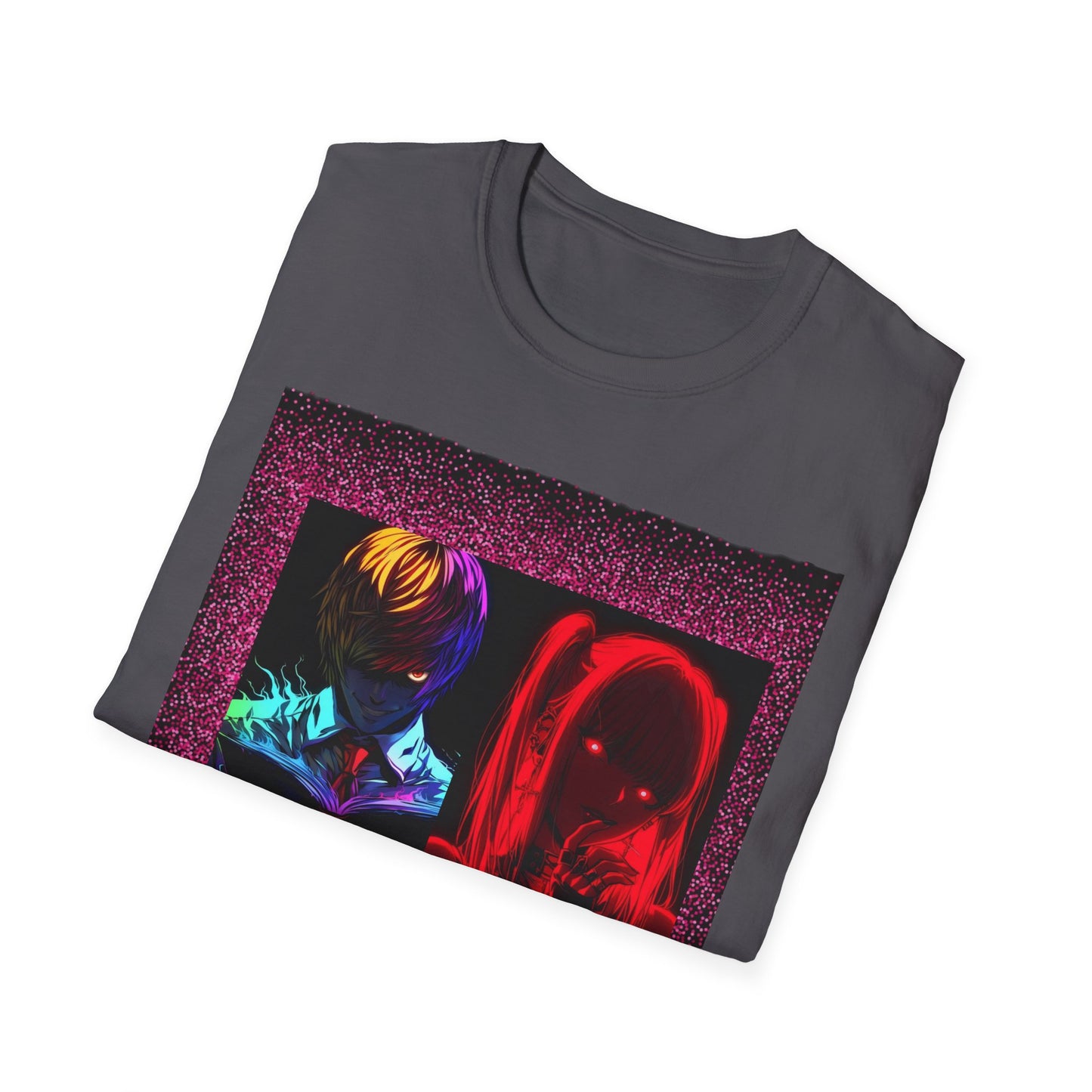 Dn Vibrant Graphic Tee: Unisex Softstyle T-Shirt, Retro Art Shirt, Casual Wear, Gift for Anime Lovers, Statement T-Shirt