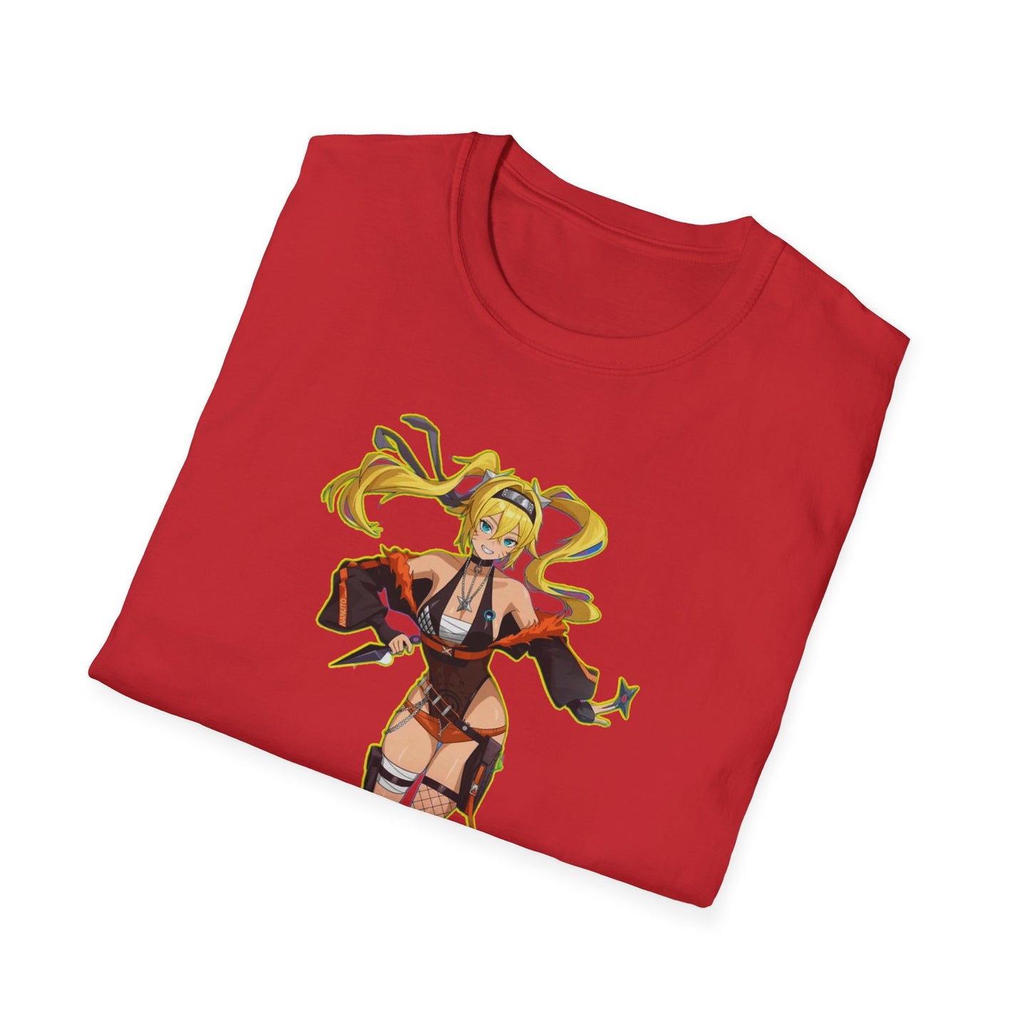Anime-Inspired Naruto 8 Unisex Softstyle T-Shirt, Casual Wear, Gifts for Gamers, Comic Con Apparel, Unique Fashion Statement