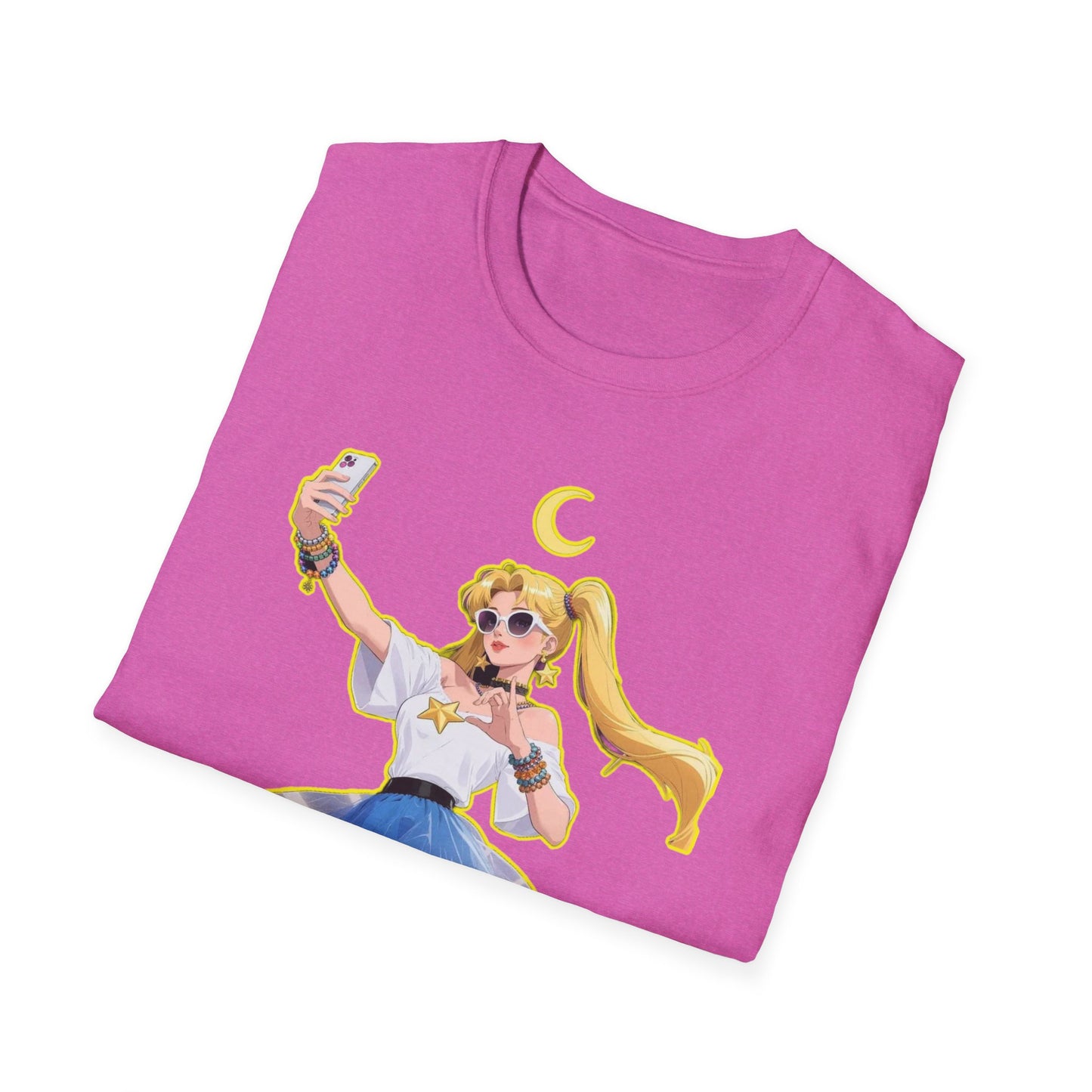Moonlit Selfie sailor moon Unisex T-Shirt – Fun, Relatable, Casual Wear for Anime Fans, Gifts for Birthdays, Cosplay Events, or Everyday Comfort