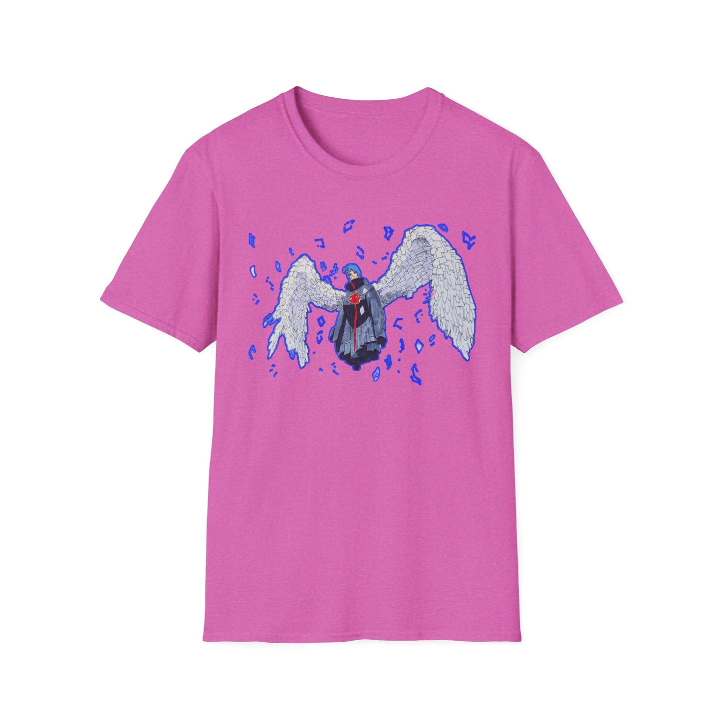 Angel Wings Naruto Unisex Softstyle T-Shirt | Casual Aesthetic Tee for Daily Wear, Gift for Her, Art-Inspired Fashion, Unique Graphic Tee
