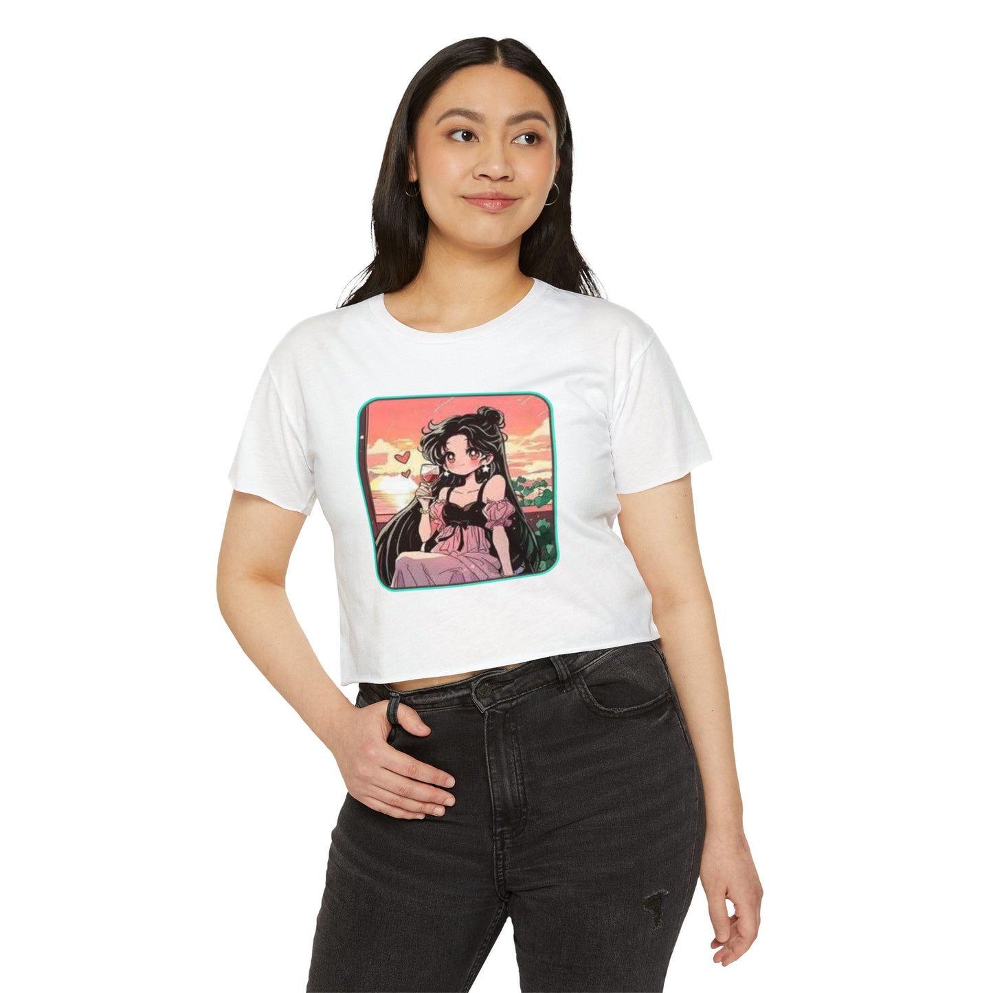 Chic Festival sailor moon 17 Crop Top | Anime Style T-Shirt, Summer Fashion, Music Festival Outfit, Casual Wear, Gift for Her
