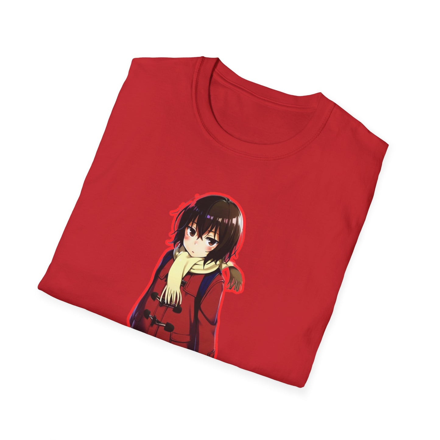 Cute Anime Graphic erased T-Shirt, Unisex Softstyle Tee for Fans, Cozy Everyday Wear, Perfect Gift for Teens, Anime Merchandise