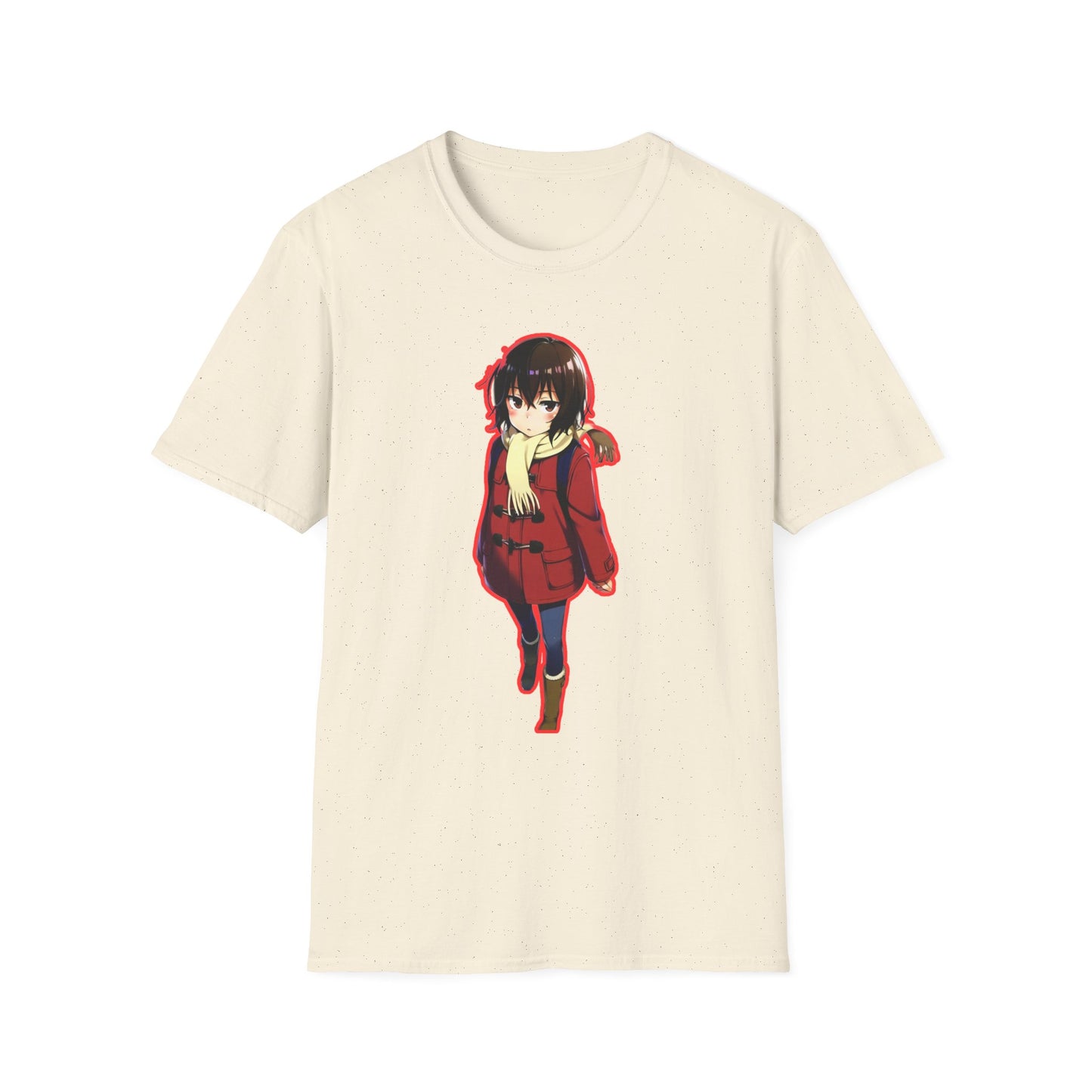 Cute Anime Graphic erased T-Shirt, Unisex Softstyle Tee for Fans, Cozy Everyday Wear, Perfect Gift for Teens, Anime Merchandise