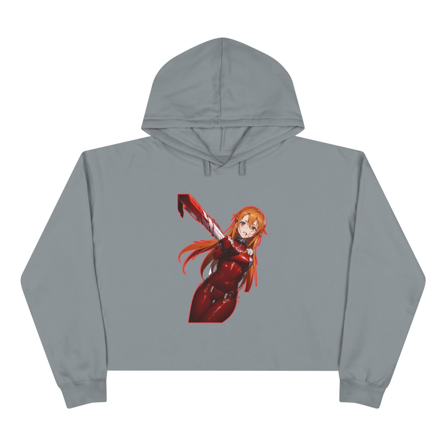 of Trendy Crop Hoodie sao 3 with Unique Designs, Anime Aesthetic, Casual Streetwear, Gift for Fans, Fashion Statement