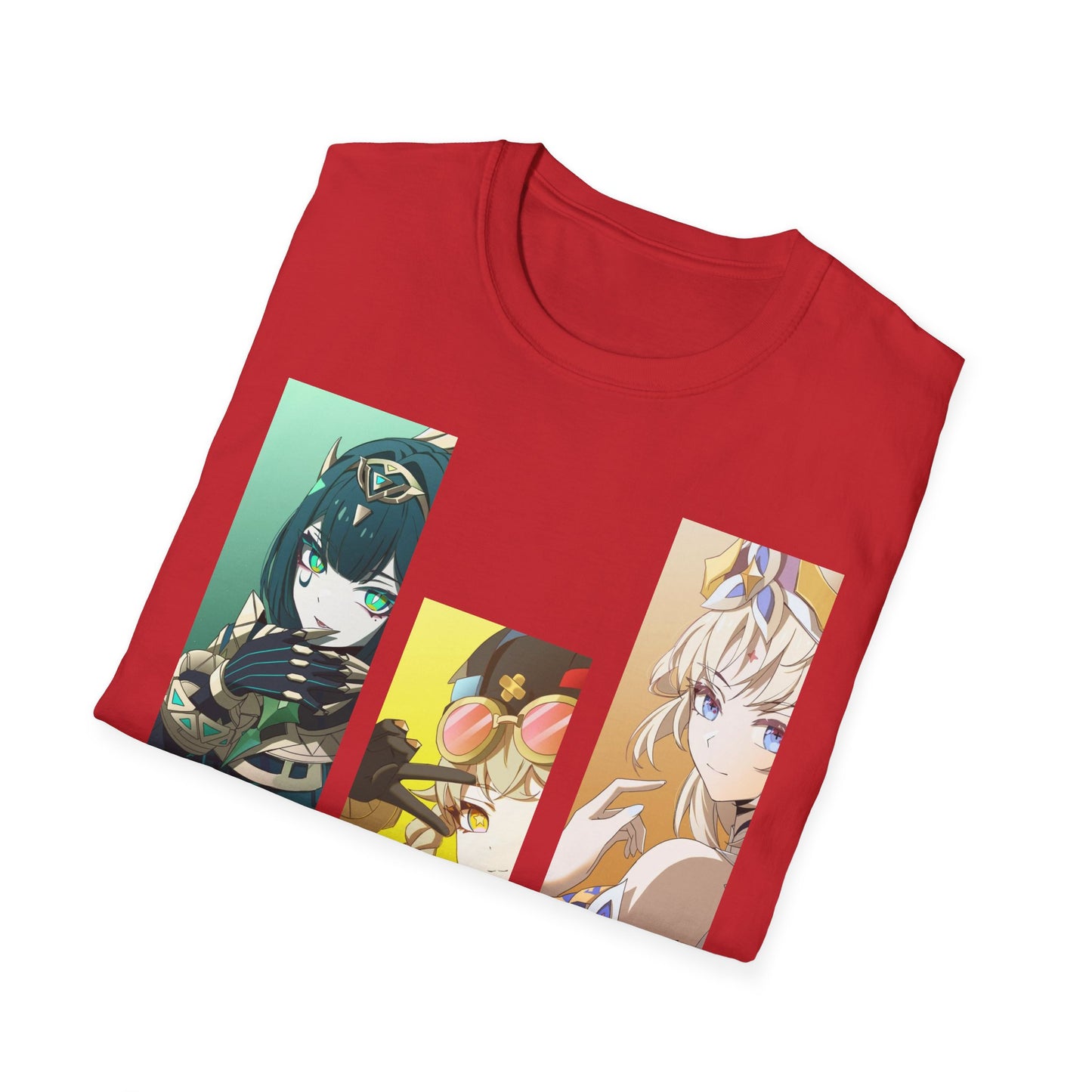 Anime-Inspired Unisex trio 2 Softstyle T-Shirt, Graphic Tee, Casual Wear, Gift for Anime Fans, Unique T-Shirt, Comfortable Streetwear