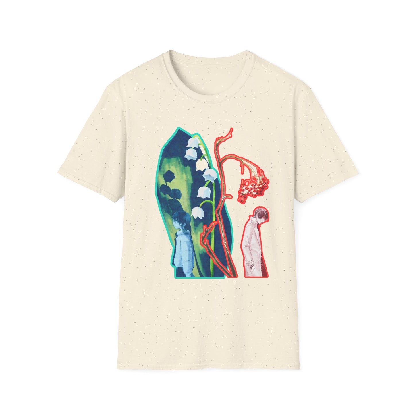 Artistic Unisex erased 5 Softstyle T-Shirt | Unique Graphic Tee, Gift for Art Lovers, Trendy Fashion, Everyday Wear, Creative Style