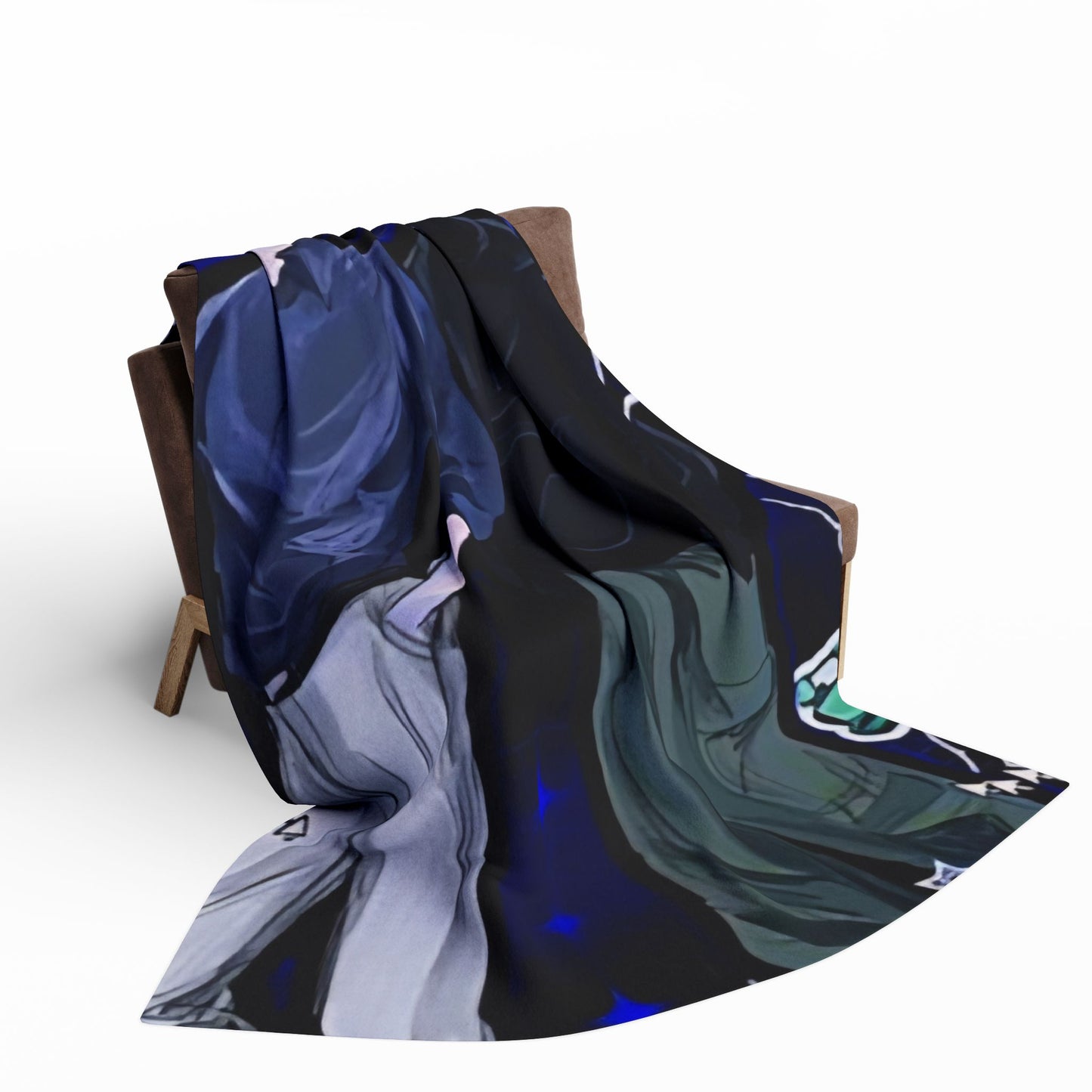 Cozy Arctic initial D Fleece Blanket with Trendy Anime Characters, Perfect for Comfort, Gifting, Home Decor, Anime Fans, Cozy Evenings