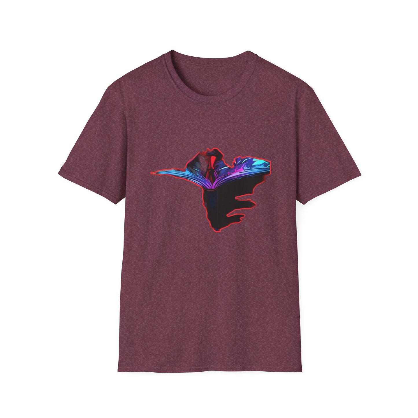 Dn Colorful Artistic Michigan Unisex Softstyle T-Shirt, Casual Wear, Unique Gift, Summer Outfit, Birthday Present, Art Lover's Tee
