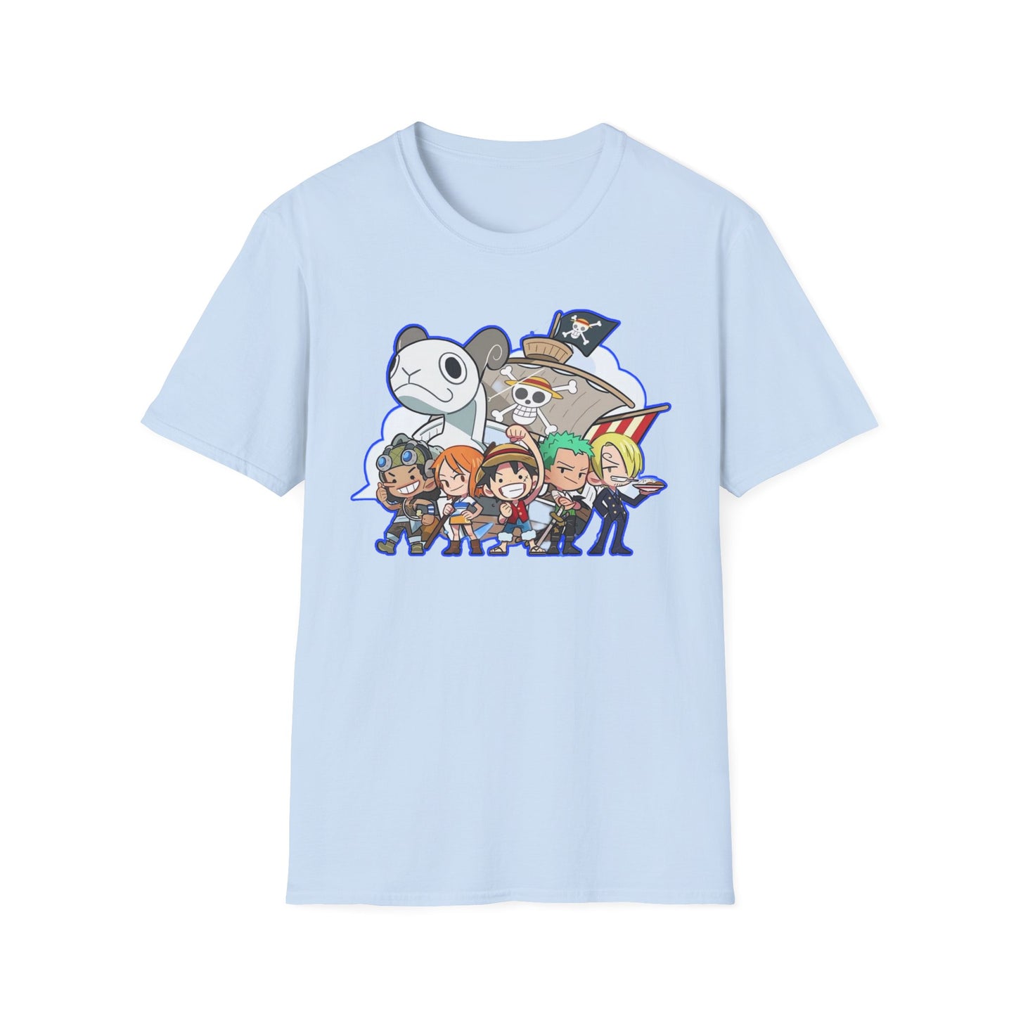 Cute Cartoon Character one piece 7 T-Shirt, Graphic Tee for Anime Lovers, Unisex Gift, Casual Wear, Softstyle Shirt