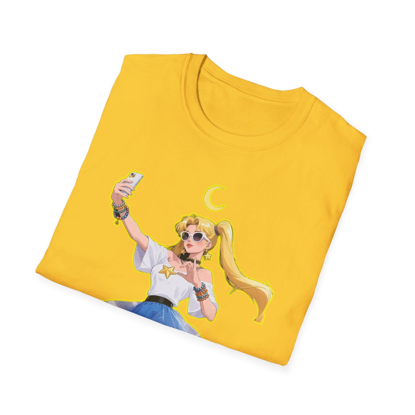 Moonlit Selfie sailor moon Unisex T-Shirt – Fun, Relatable, Casual Wear for Anime Fans, Gifts for Birthdays, Cosplay Events, or Everyday Comfort