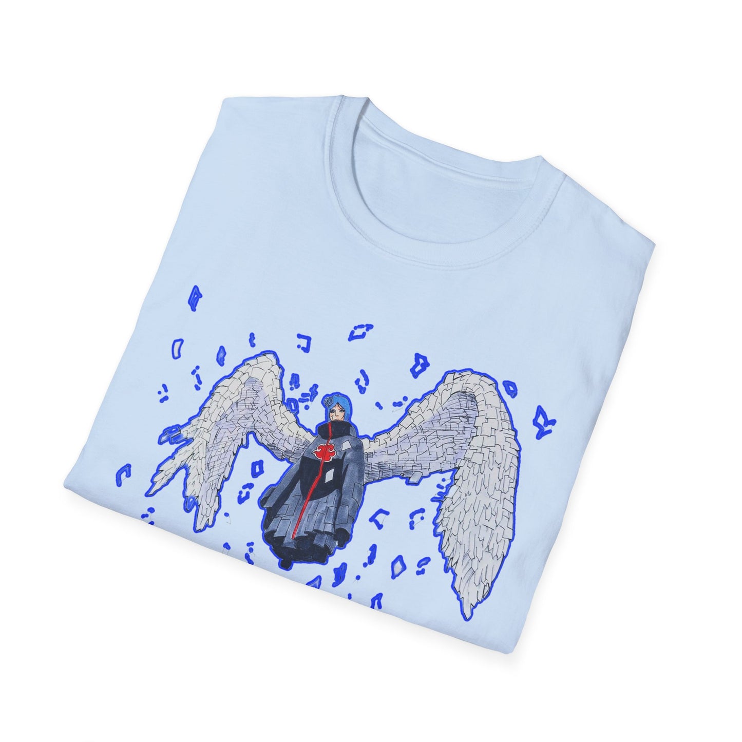 Angel Wings Naruto Unisex Softstyle T-Shirt | Casual Aesthetic Tee for Daily Wear, Gift for Her, Art-Inspired Fashion, Unique Graphic Tee