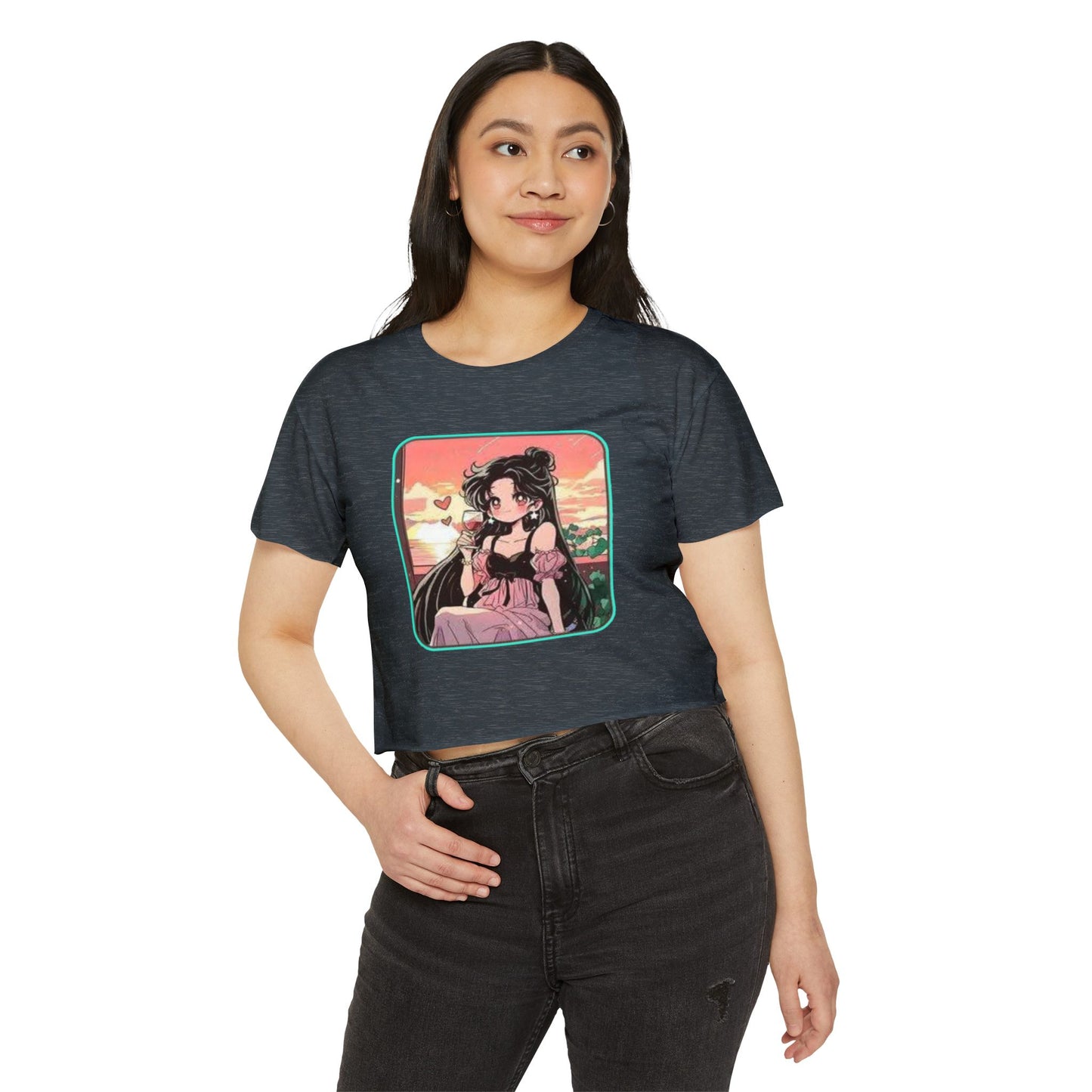Chic Festival sailor moon 17 Crop Top | Anime Style T-Shirt, Summer Fashion, Music Festival Outfit, Casual Wear, Gift for Her