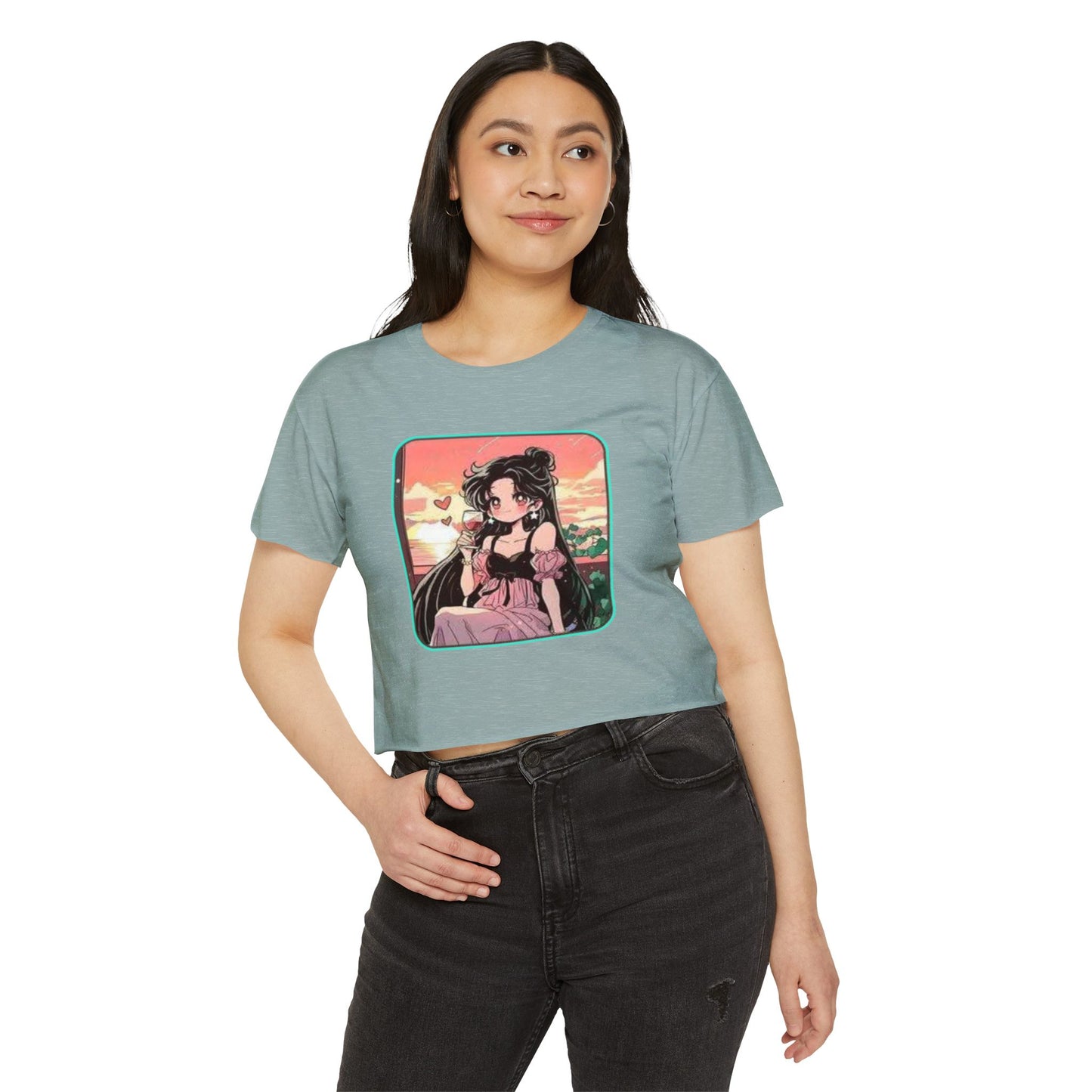 Chic Festival sailor moon 17 Crop Top | Anime Style T-Shirt, Summer Fashion, Music Festival Outfit, Casual Wear, Gift for Her