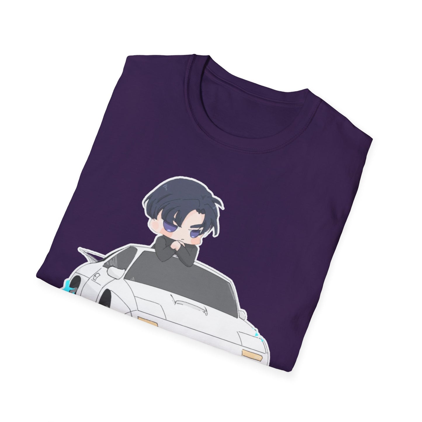 Anime Car initial D 4 Chibi T-Shirt, Unisex Graphic Tee, Cool Gift for Car Lovers, Casual Wear, Streetwear Style