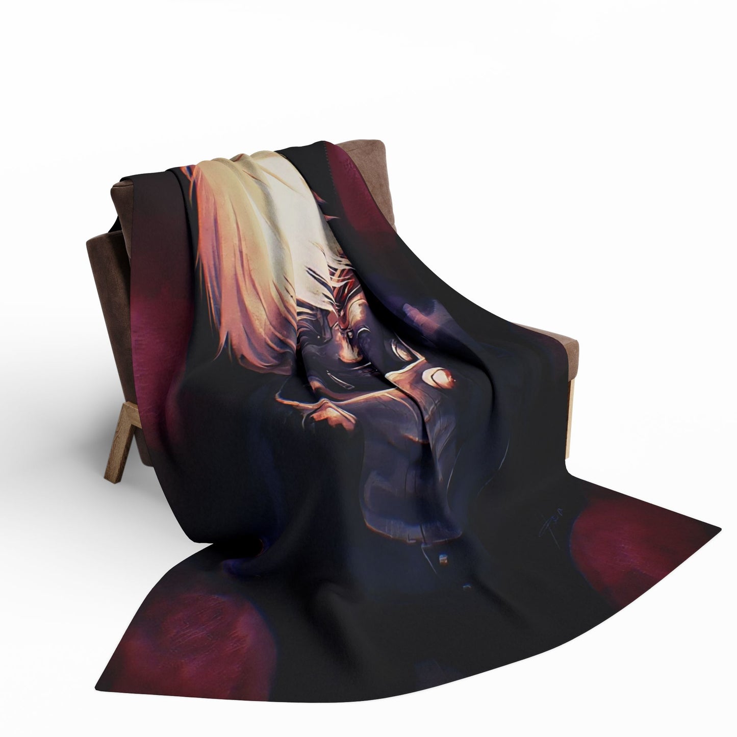 Anime-Inspired Arctic Tokyo ghoul style 2Fleece Blanket, Cozy Gift for Fans, Soft Throw for Living Room, Bedroom Decor, Perfect for Holidays