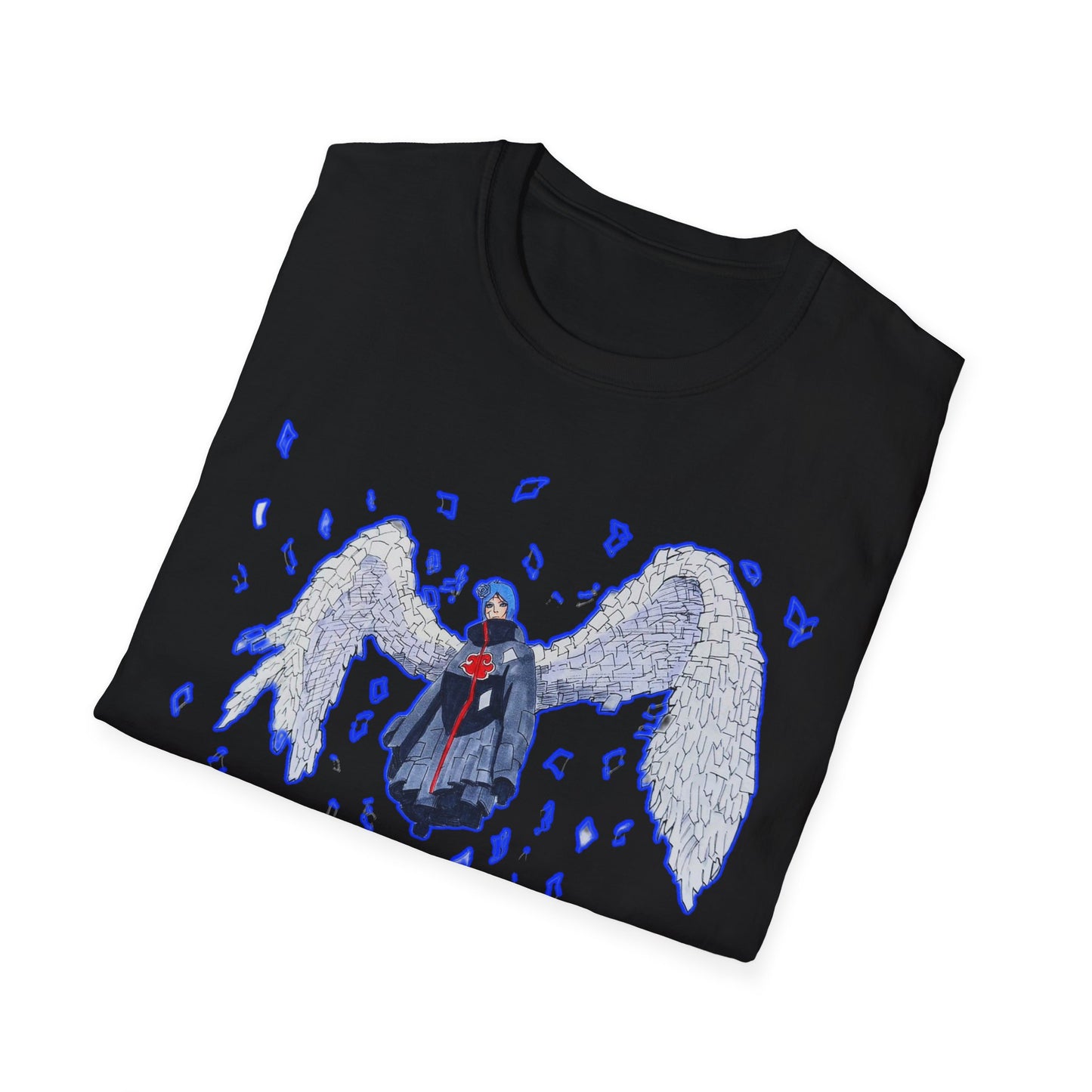 Angel Wings Naruto Unisex Softstyle T-Shirt | Casual Aesthetic Tee for Daily Wear, Gift for Her, Art-Inspired Fashion, Unique Graphic Tee