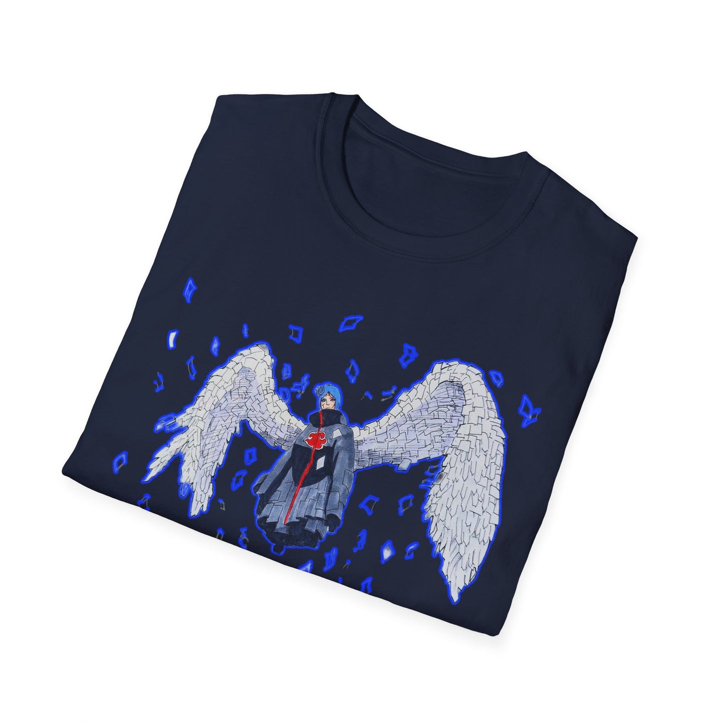 Angel Wings Naruto Unisex Softstyle T-Shirt | Casual Aesthetic Tee for Daily Wear, Gift for Her, Art-Inspired Fashion, Unique Graphic Tee
