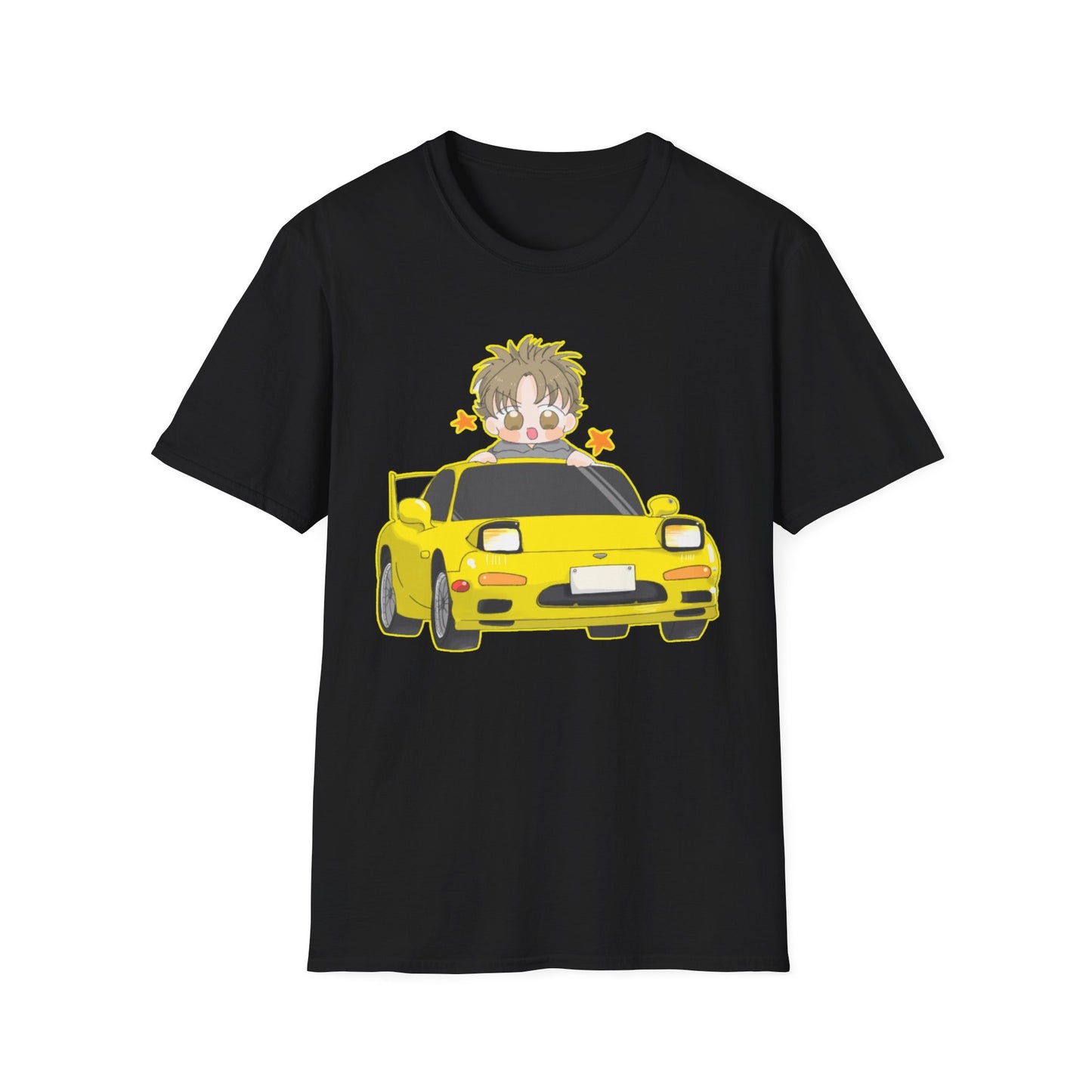 Cool Cartoon initial D 5 Car Unisex T-Shirt - Fun Gift for Car Lovers, Anime Fans, Birthday, Casual Wear, Everyday Style