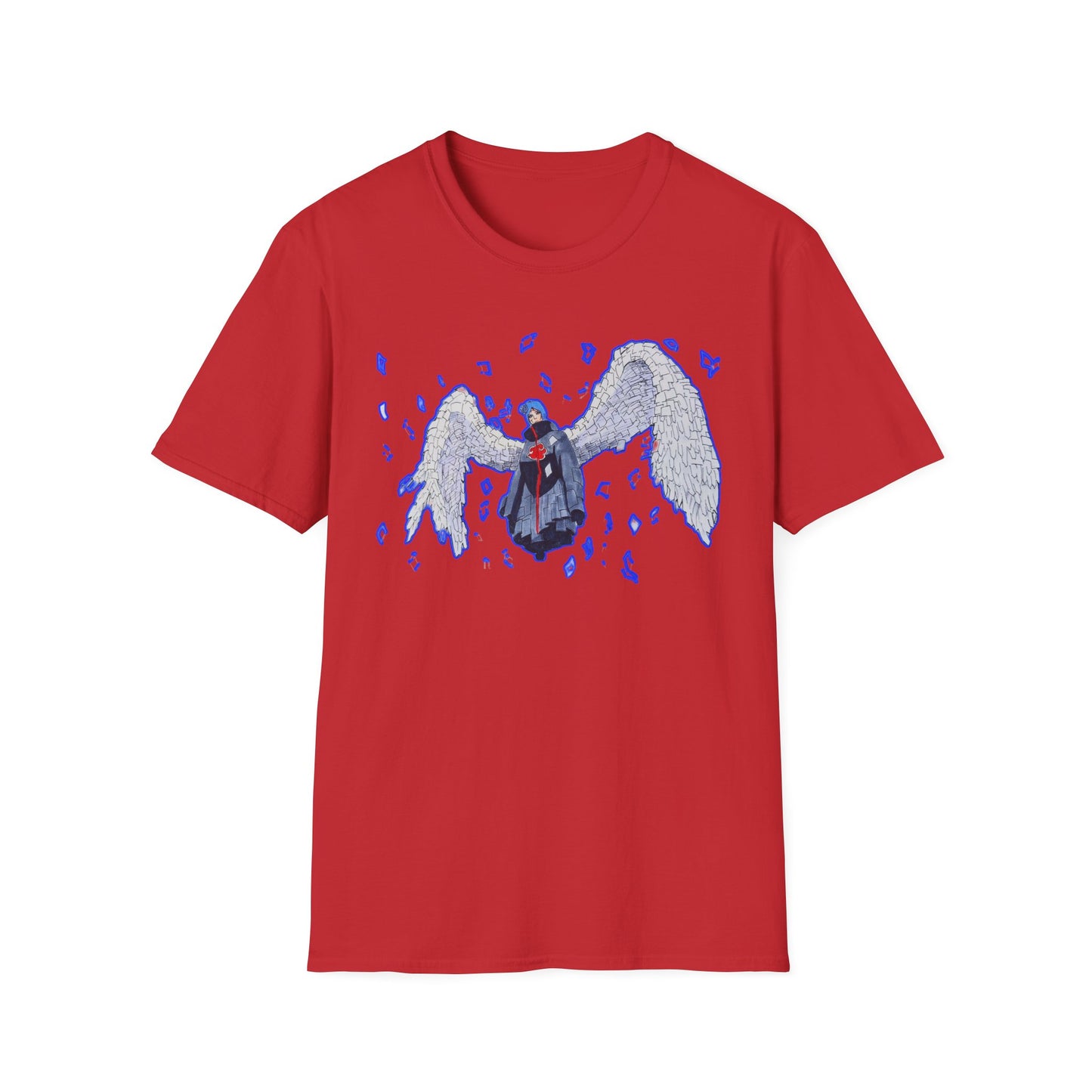 Angel Wings Naruto Unisex Softstyle T-Shirt | Casual Aesthetic Tee for Daily Wear, Gift for Her, Art-Inspired Fashion, Unique Graphic Tee