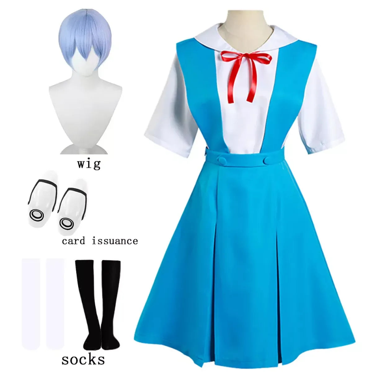 Rei Ayanami & Asuka Langley Soryu Cosplay Costume - School Uniform Dresses