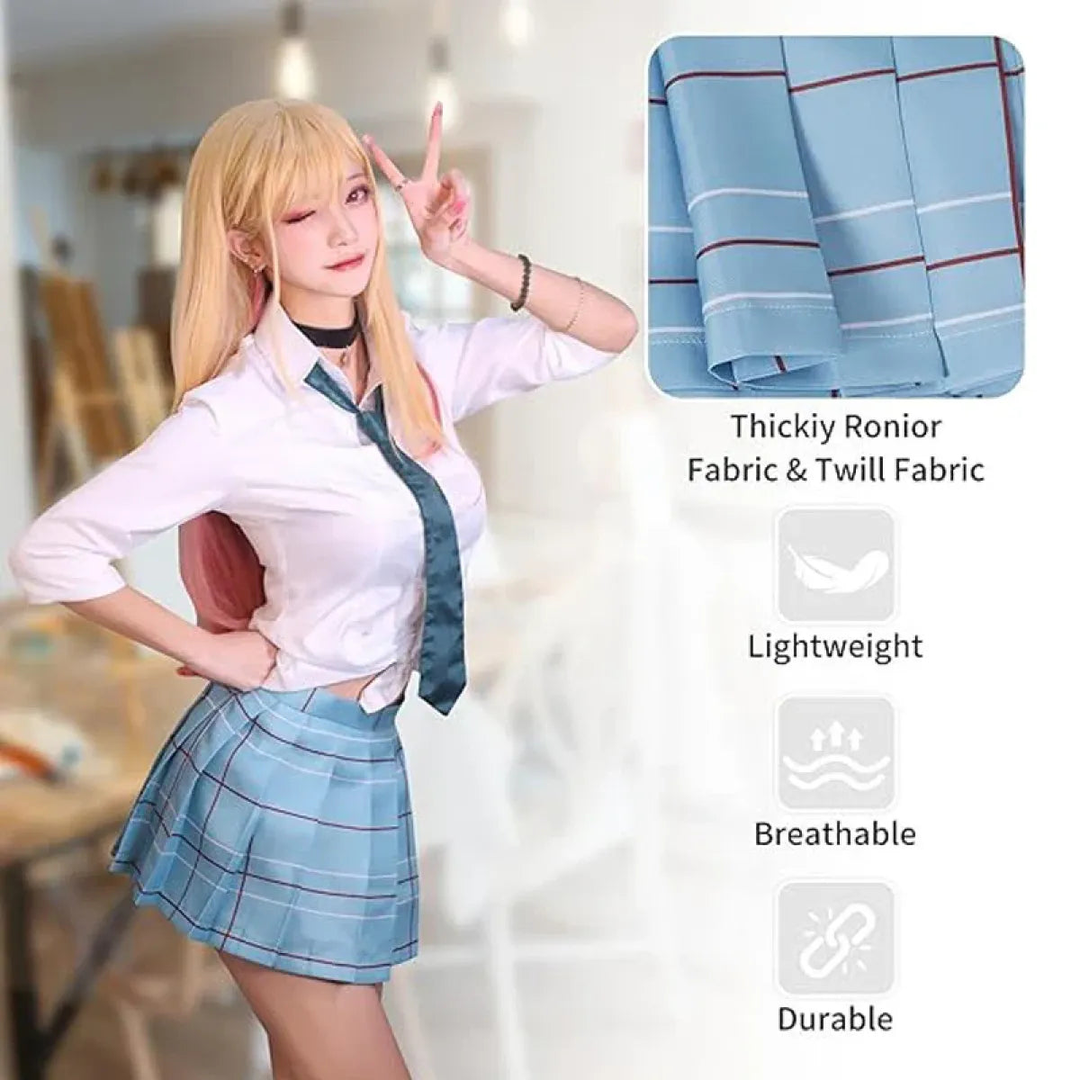 Kitagawa Marin School Uniform Cosplay β My Dress-Up Darling Set for Women