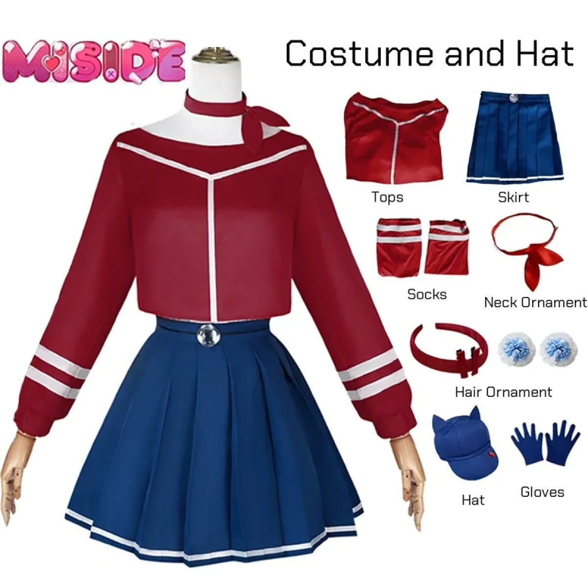 Mita Mira Cosplay School Uniform β MiSide Yandere JK Set for Girls & Women