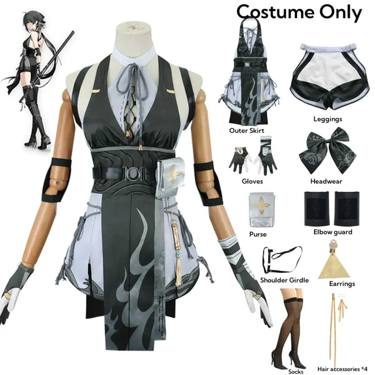 Wuthering Waves Rover Cosplay Costume – Full Set with Wig & Accessories